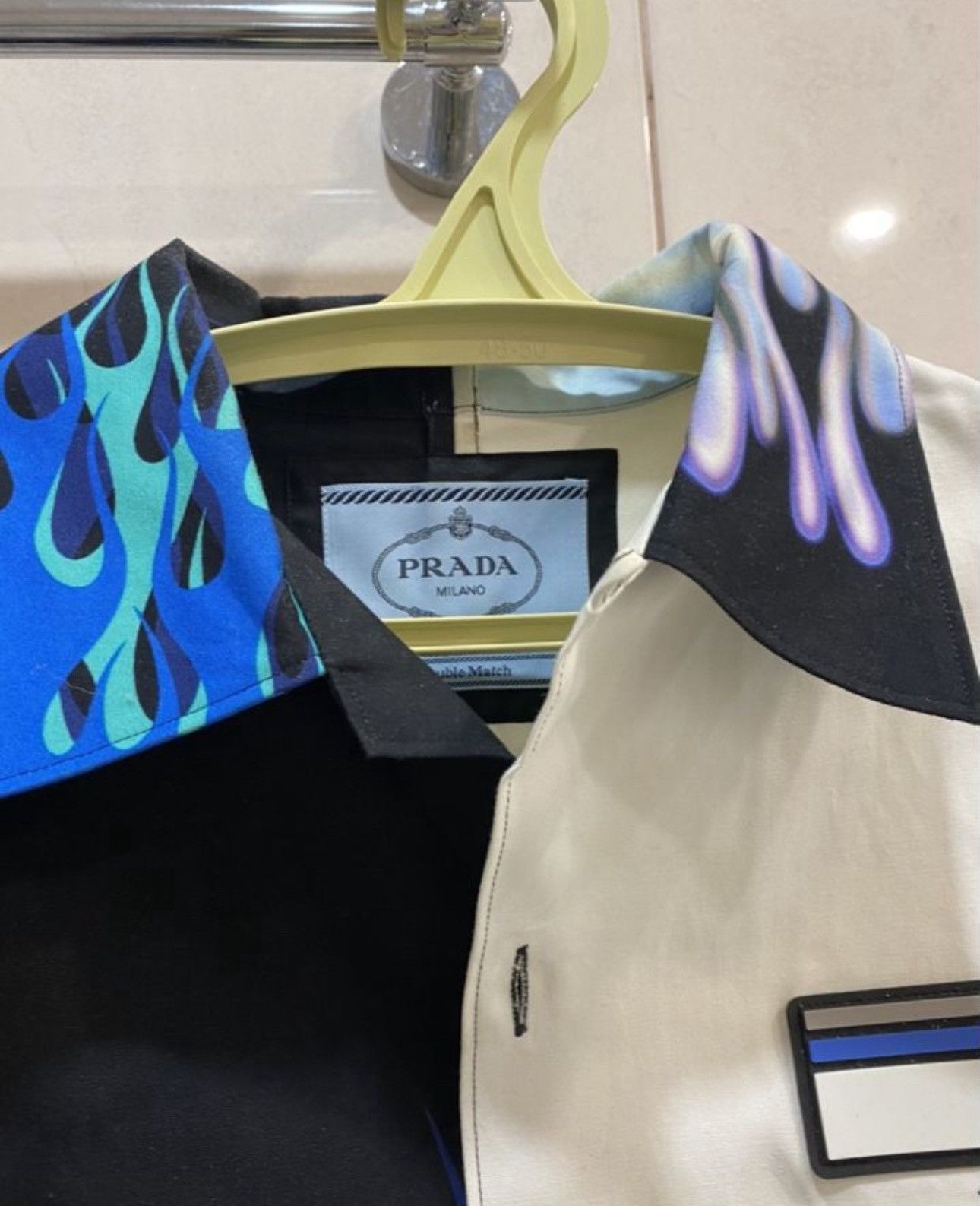 Prada Prada Double Flame Bowling Shirt Size US L / EU 52-54 / 3 - 5 Thumbnail