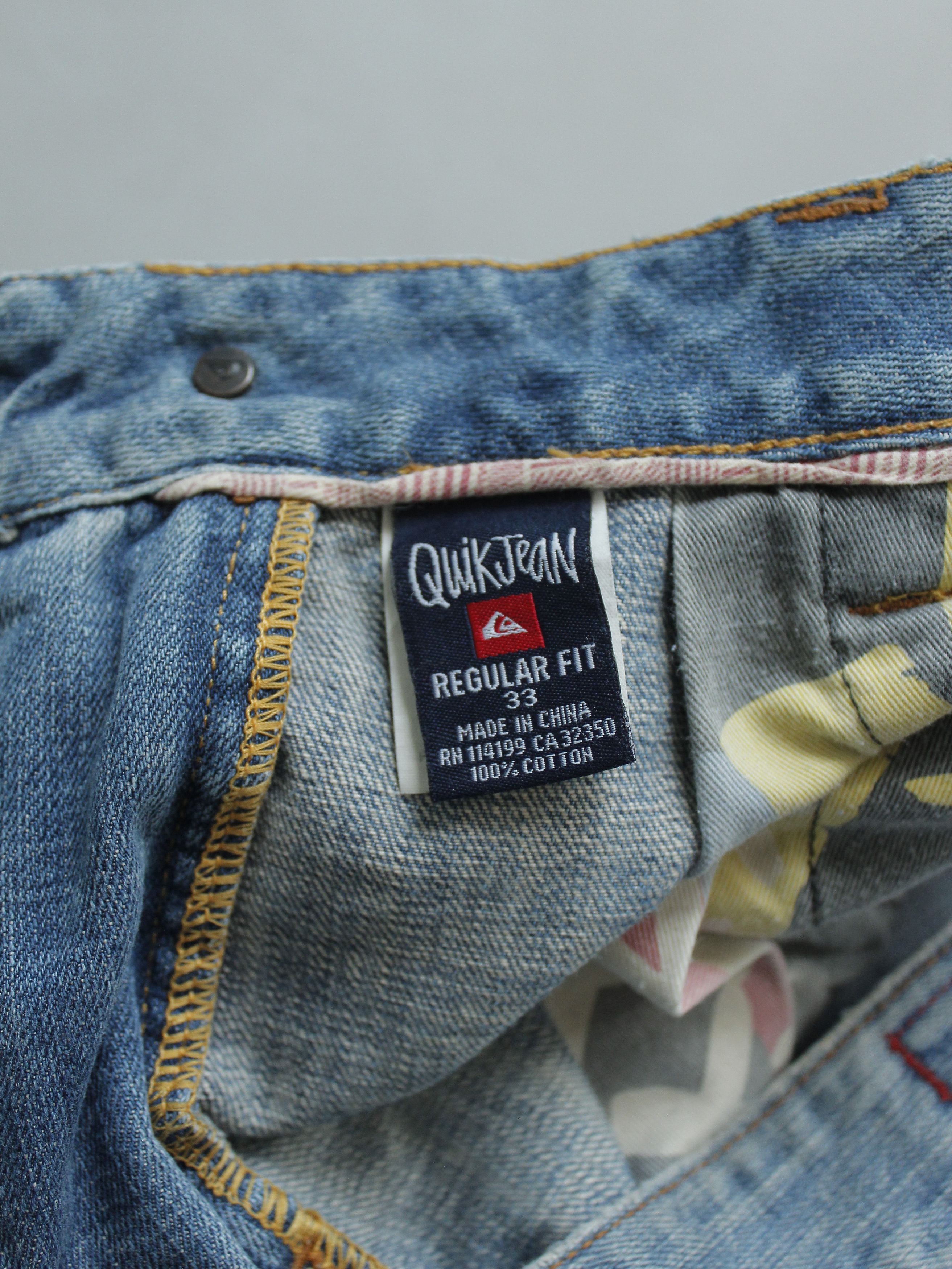 Quiksilver × Vintage QUIKSILVER QUIKJEAN MENS DENIM JEANS STRAIGHT SKATE BAGGY Size US 33 - 11 Thumbnail