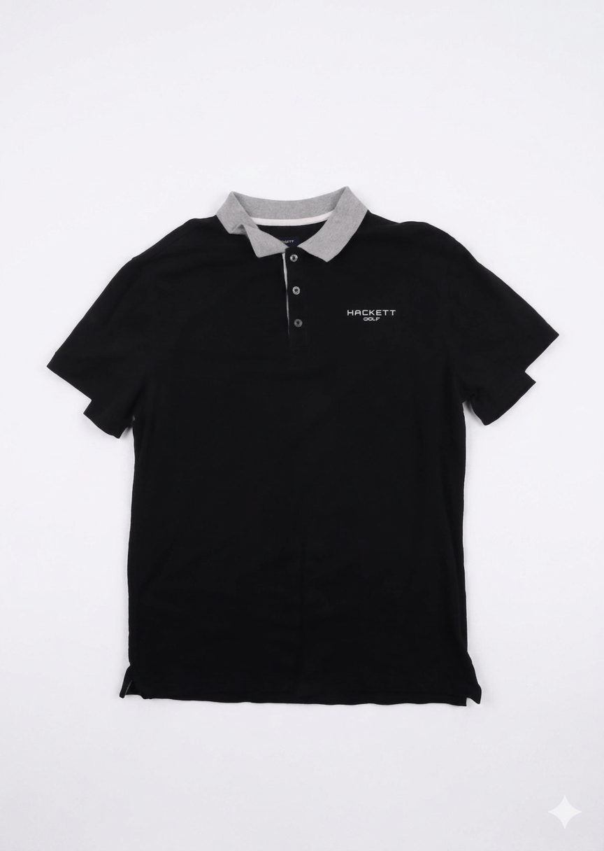 Hackett Hackett Golf Black Polo Shirt Casual Short Sleeve Size L Size US L / EU 52-54 / 3 - 1 Thumbnail