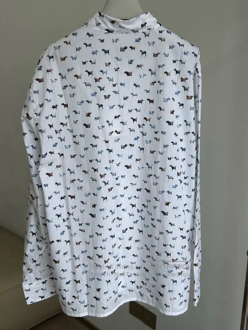 Hermes Hermes Men's sketch dog print shirt Size US XS / EU 42 / 0 - 4 Thumbnail