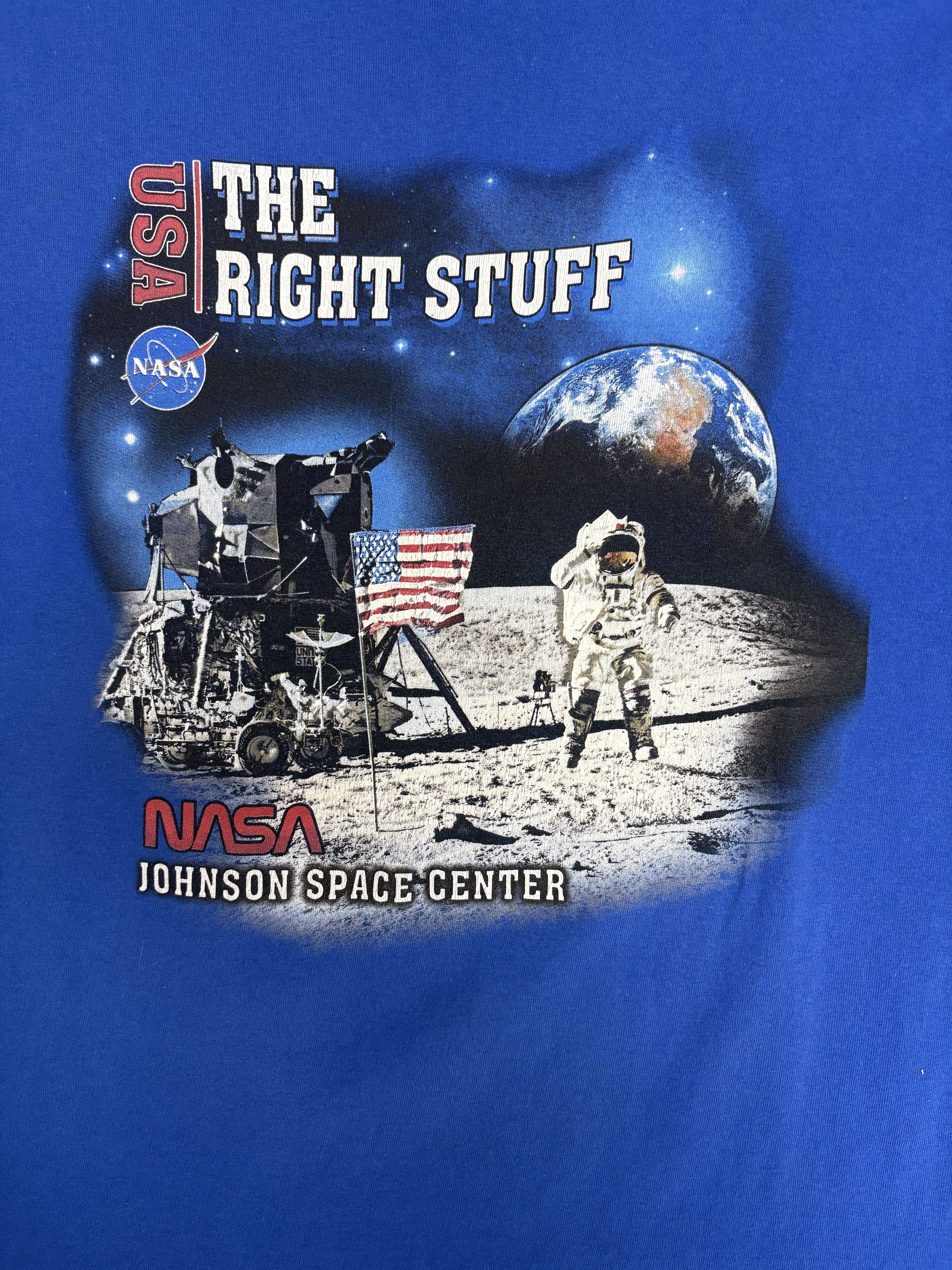 Vintage NASA Johnson Space Center Vintage Blue T-Shirt Tee Size US L / EU 52-54 / 3 - 2 Thumbnail