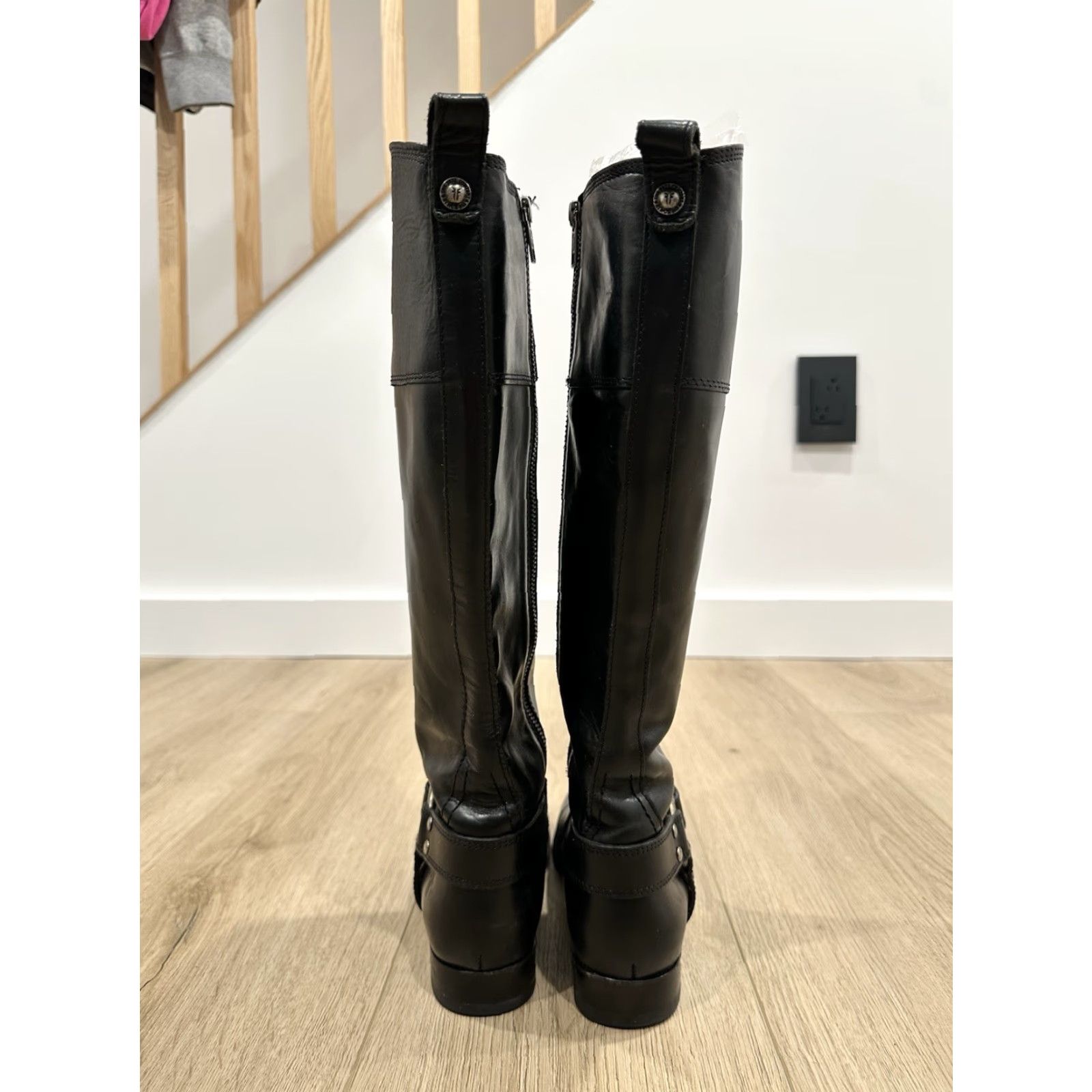 Frye Frye Melissa Harness Leather Riding Boots Size 6 B Black Woman Shoe Size US 6 / IT 36 - 4 Thumbnail