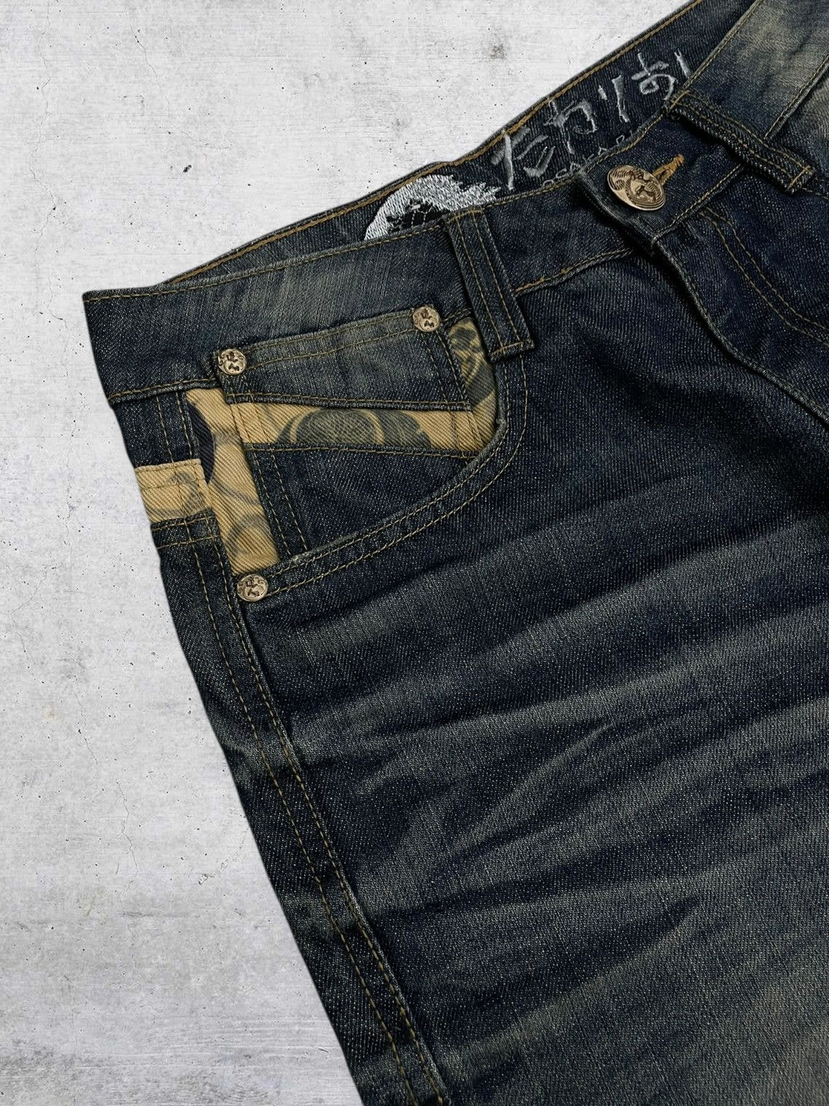 Tornado Mart VINTAGE OSAKA TRAIN TRADITIONAL CLASSIC RAW DISTRESSED DENIM Size US 30 / EU 46 - 8 Thumbnail