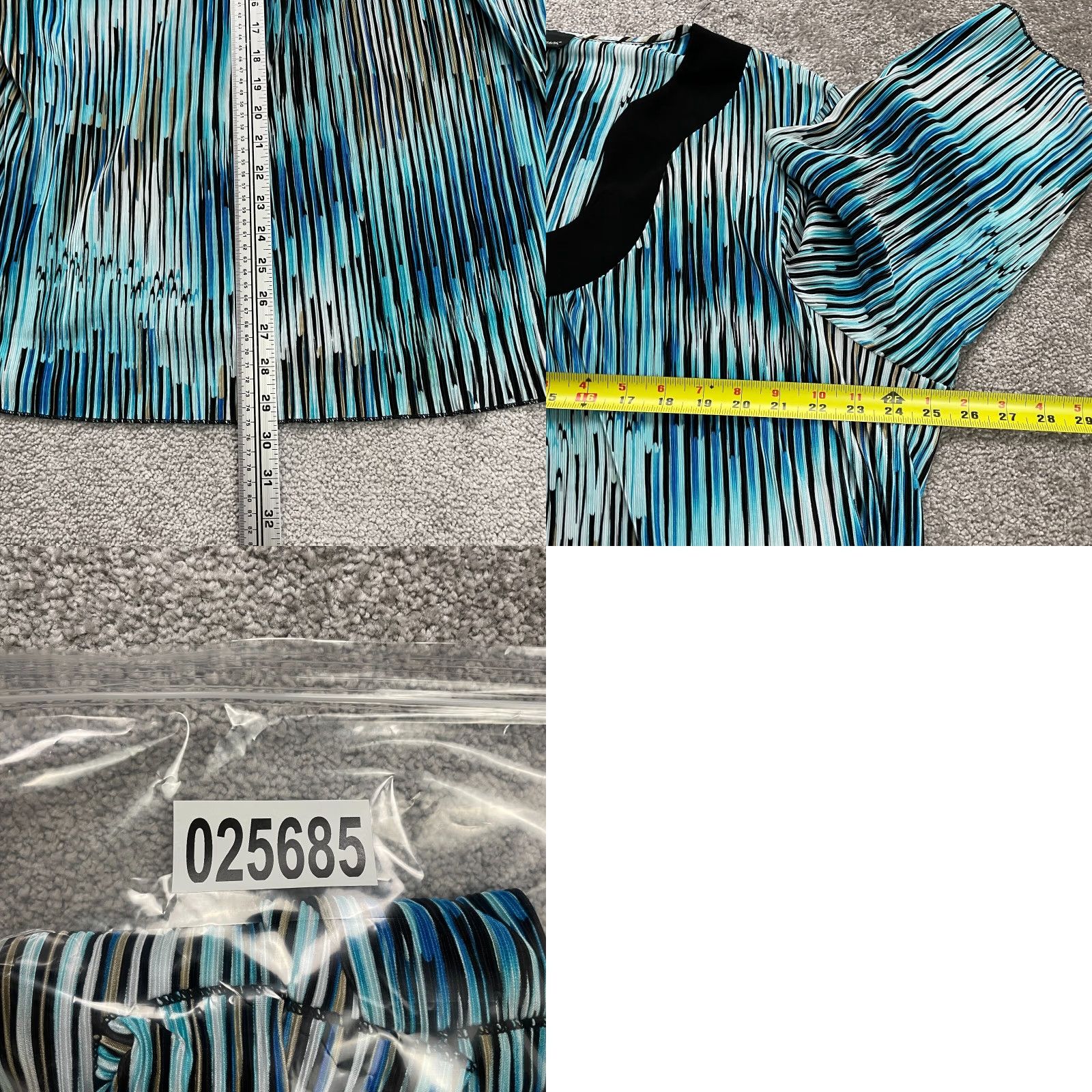 Vintage Maggie Barnes Blouse Tunic Shirt Womens XL Blue Striped Short Sleeve Scoop Neck Casual Designer Classic Size XL / US 12-14 / IT 48-50 - 8 Thumbnail