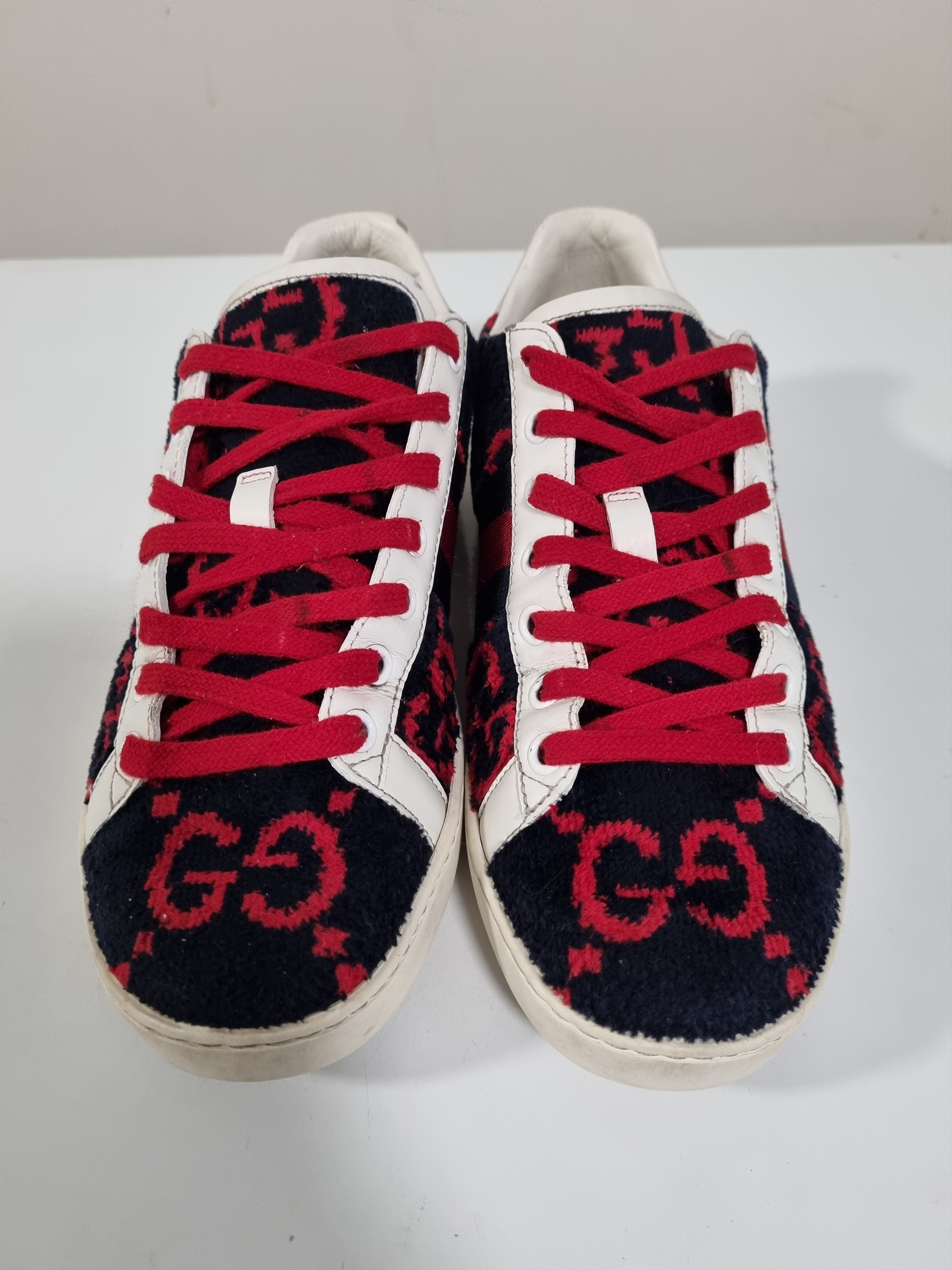 Gucci Gucci Ace Terry Fabric tricolor velvet and leather Size US 8 / IT 38 - 5 Thumbnail