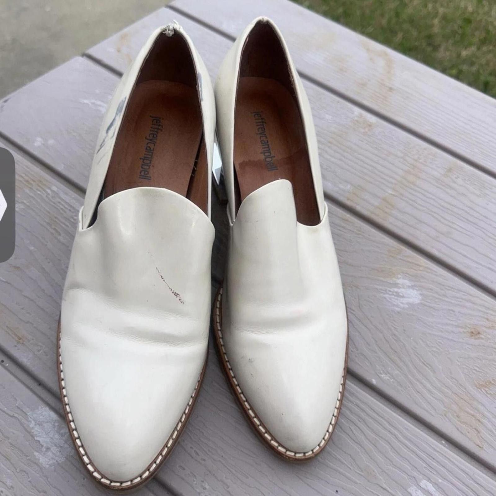 Jeffrey Campbell White Jeffrey Campbell leather loafers #preppy #minimalist Size US 8.5 / IT 38.5 - 3 Thumbnail
