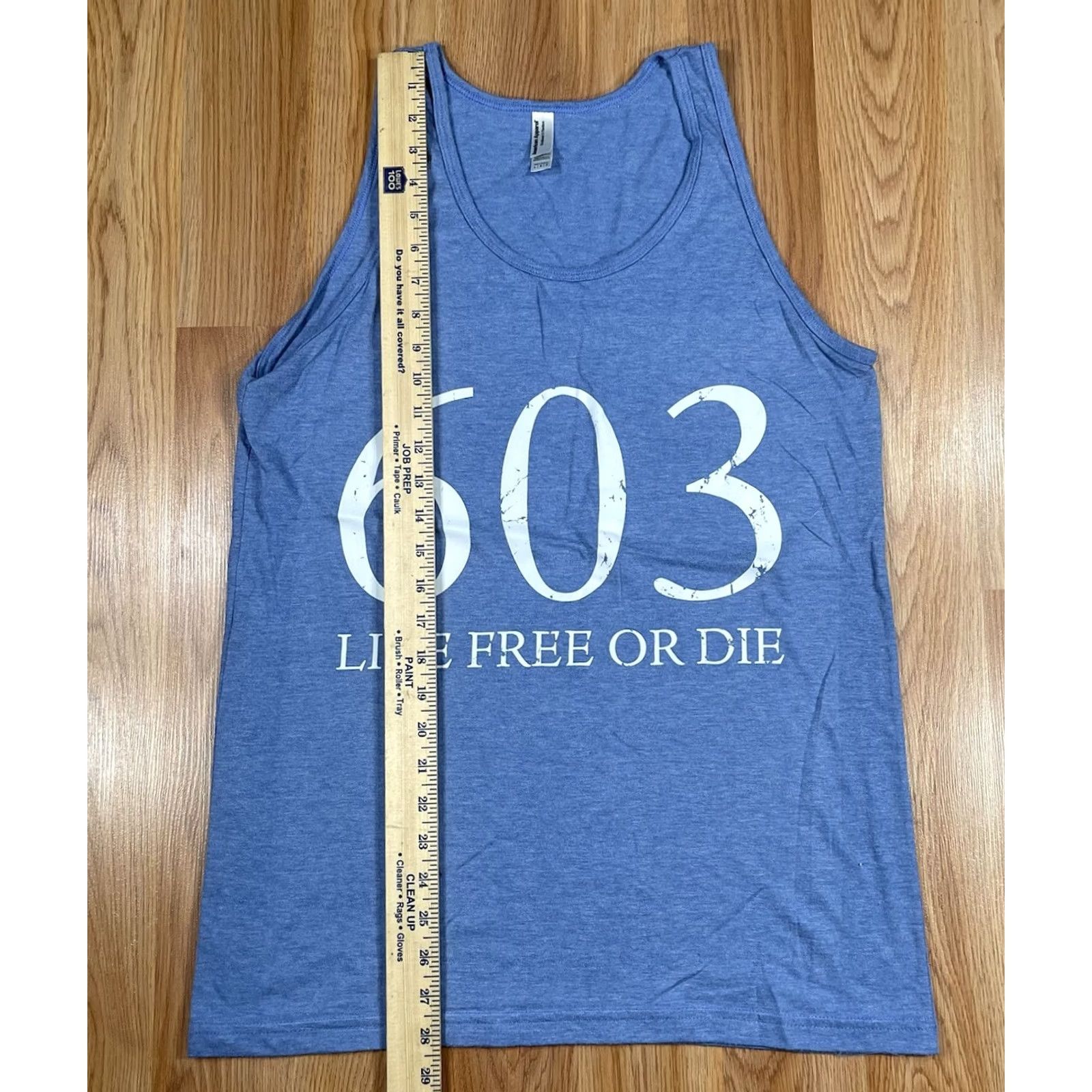 American Apparel American Apparel Tank Top Mens L Large Blue 603 Live Free Or Die Sleeveless Size US L / EU 52-54 / 3 - 3 Thumbnail