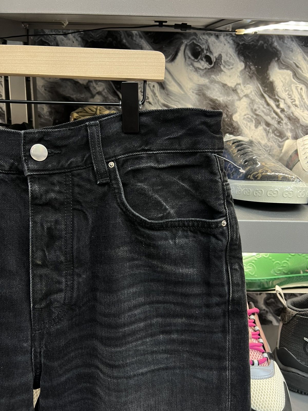 Amiri Amiri Baroque Logo Straight Leg Jeans Size US 30 / EU 46 - 4 Thumbnail