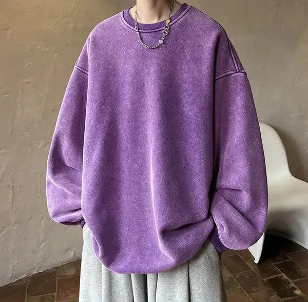 VIBE Washed american loose hip Hop Pullover Sweatshirt y2k Size US XL / EU 56 / 4 - 2 Thumbnail