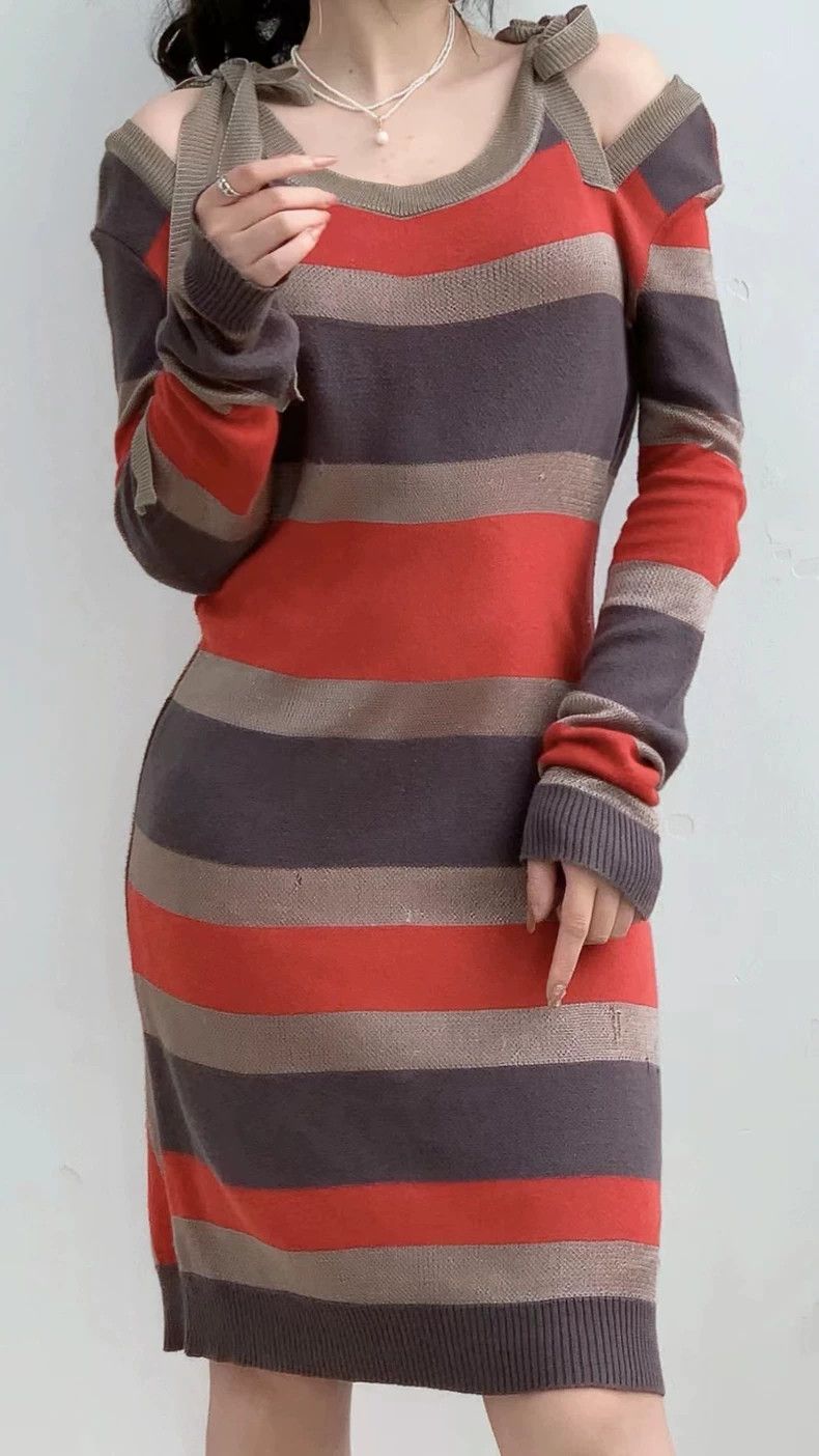 Vivienne Westwood Vivienne Westwood Cotton blended striped needle dress Size S / US 4 / IT 40 - 1 Thumbnail
