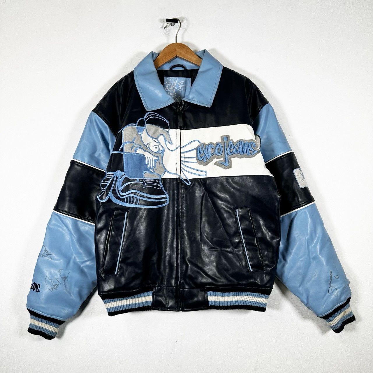 Streetwear × Vintage Vintage Y2K 00s Exco Jeans Faux Leather