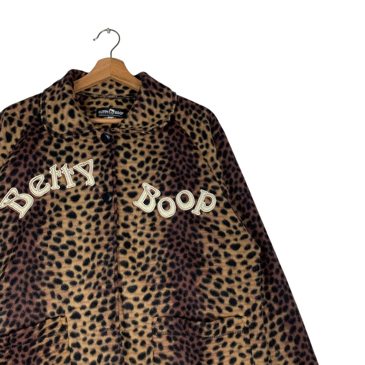 Cartoon Network BETTY BOOP Big Logo Cheetah Print Jacket #1395-C63 Size L / US 10 / IT 46 - 7 Thumbnail