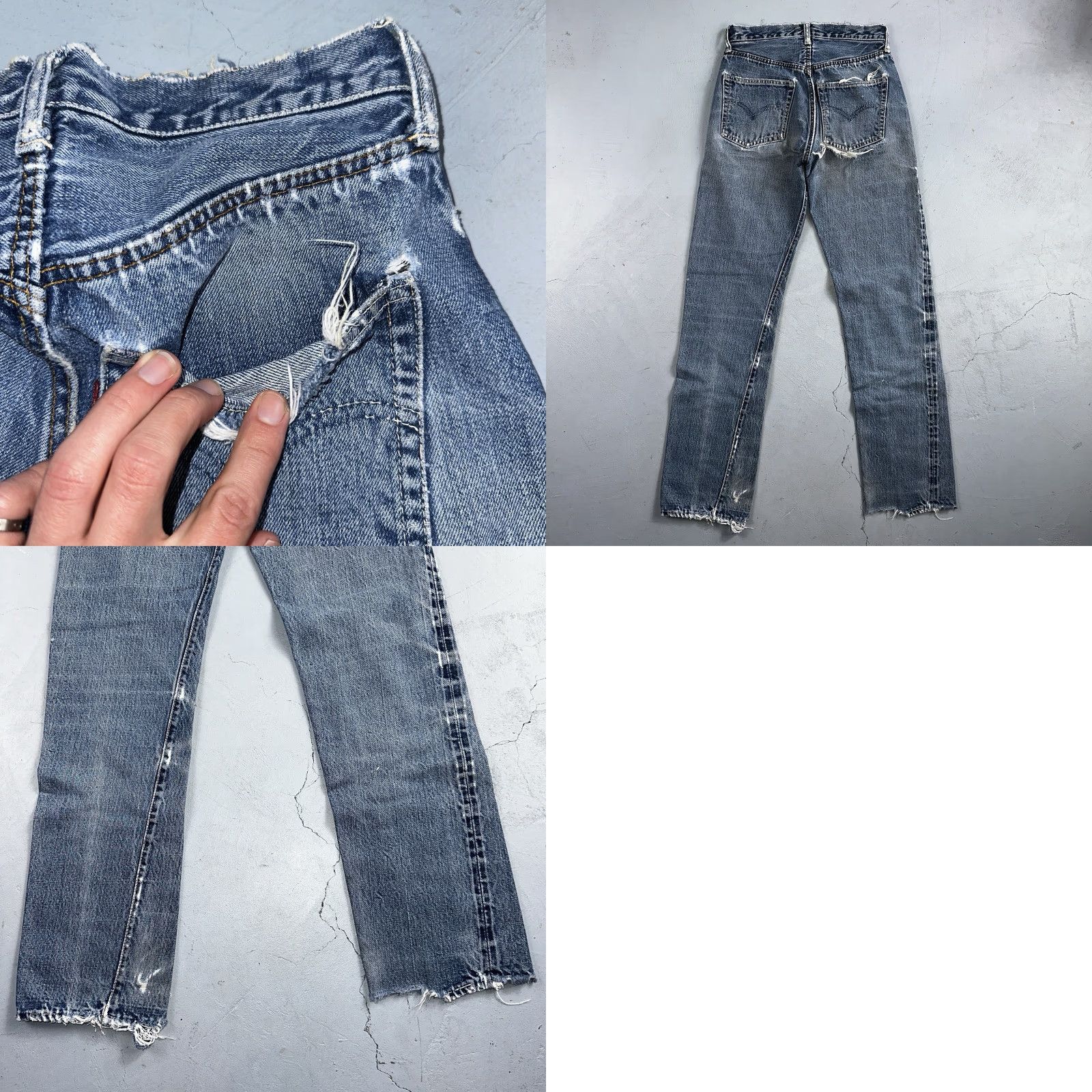 Levi's VINTAGE Levi's 501 XX Jeans Classic Denim Blue 1960s USA Big E Redline Selvedge 26x31 Mens Size US 26 / EU 42 - 11 Thumbnail