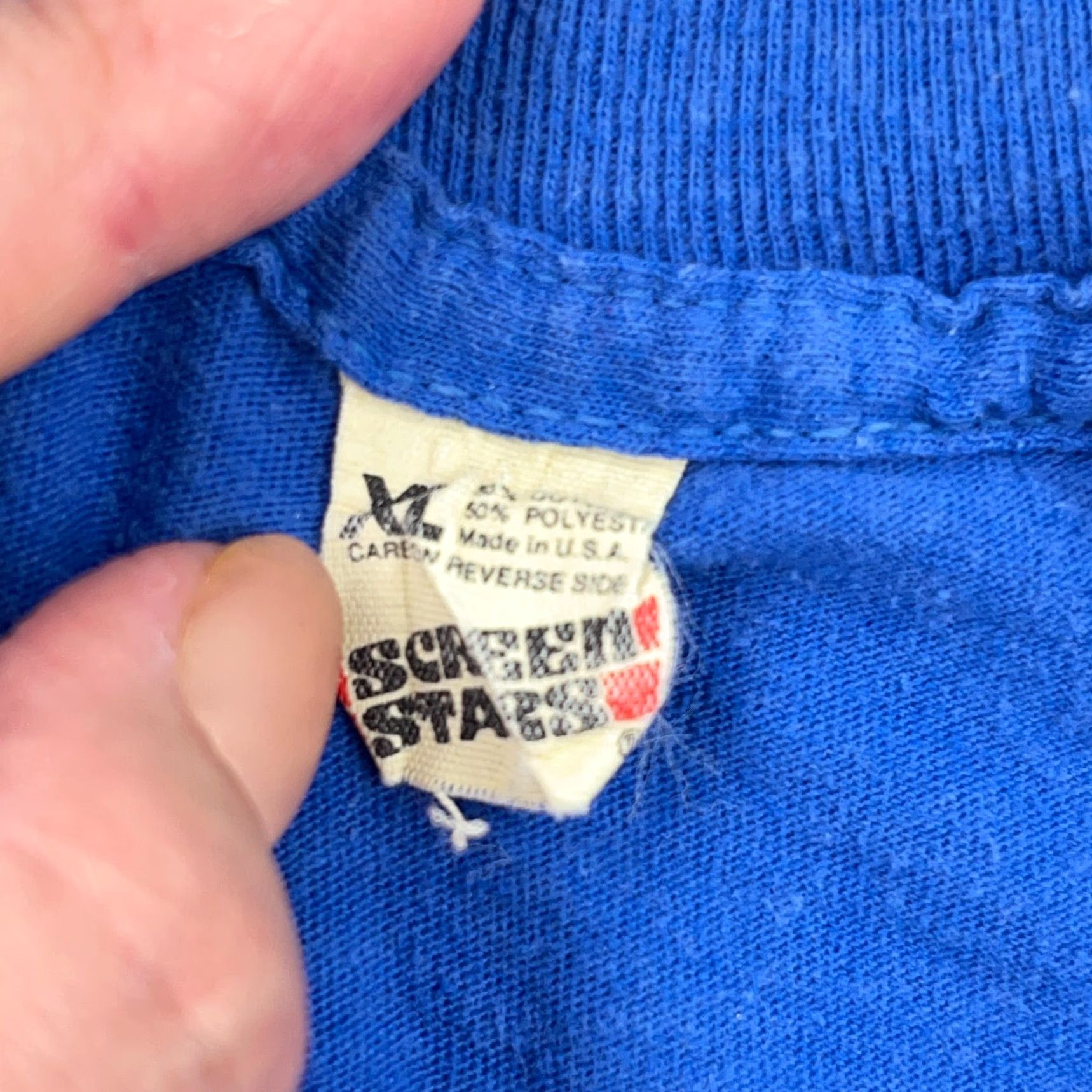 Vintage VINTAGE Screen Stars Best Hebrew University Shirt Men XL Blue Tee 80s Retro Logo Size US XL / EU 56 / 4 - 2 Thumbnail