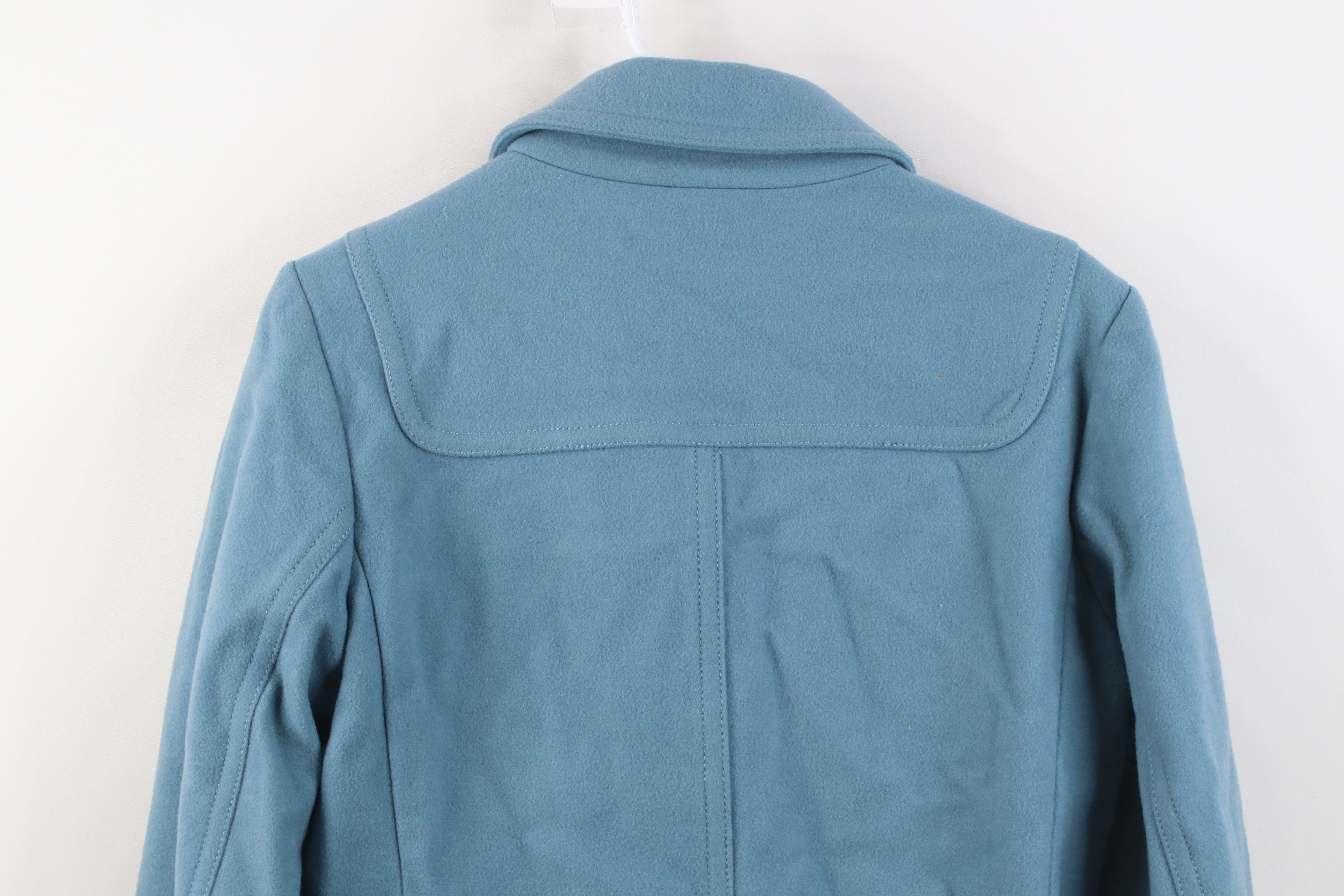 Gap Vintage Y2K Gap Wool Blend Toggle Button Coat Jacket Blue Size M / US 6-8 / IT 42-44 - 16 Thumbnail