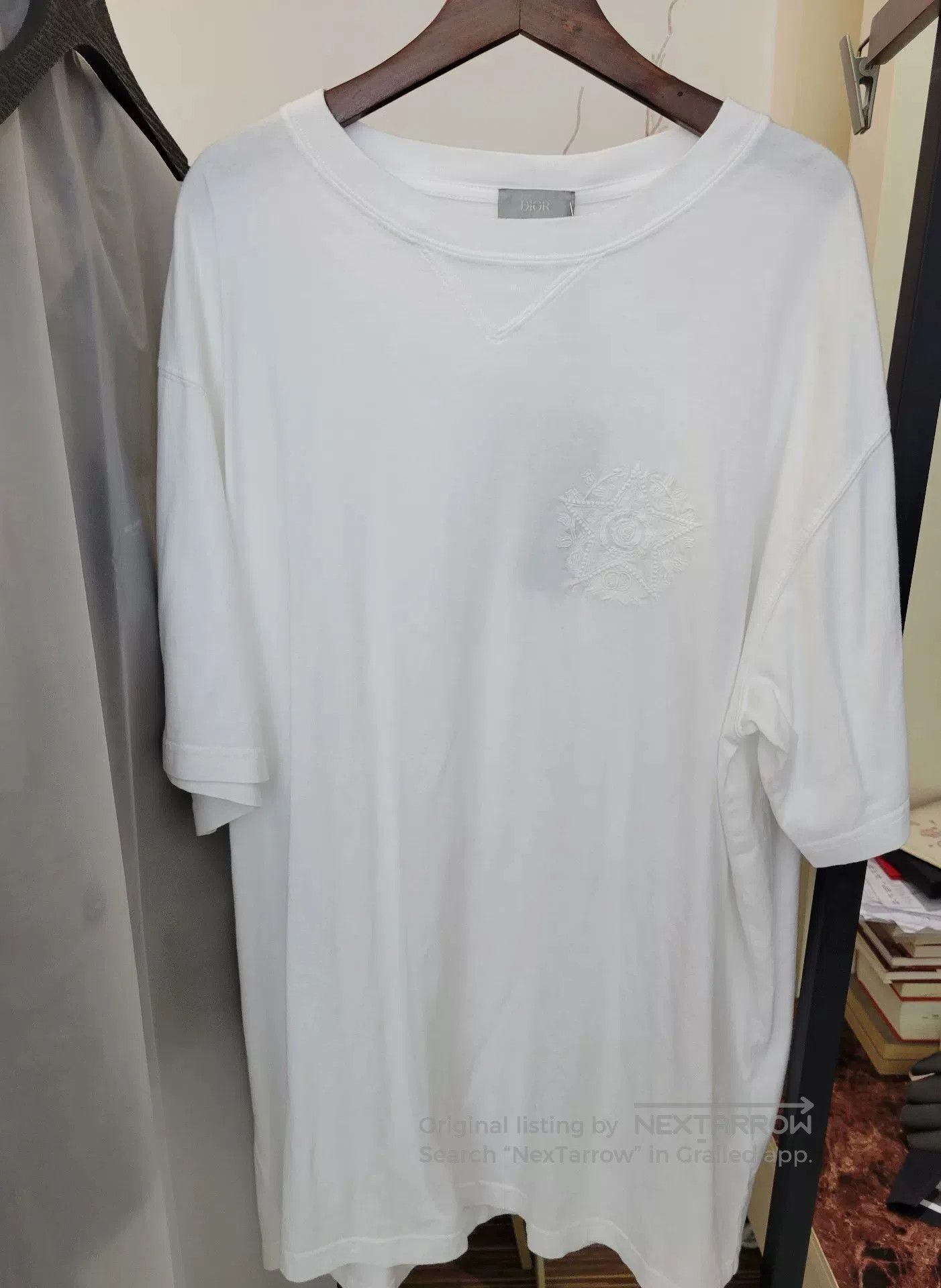 Dior White Embroidered Logo T. Size US XXL / EU 58 / 5 - 1 Thumbnail