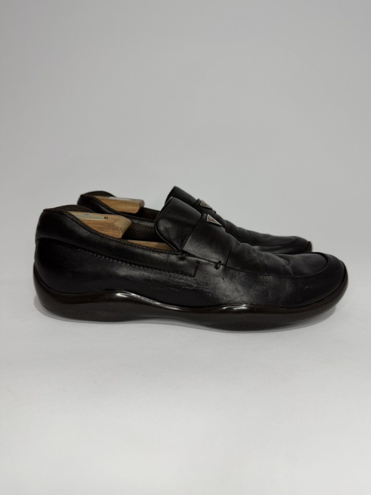 Prada Prada Sport Brown Leather Slip On Loafers Size 8.5 US Size US 8.5 / EU 41-42 - 2 Thumbnail
