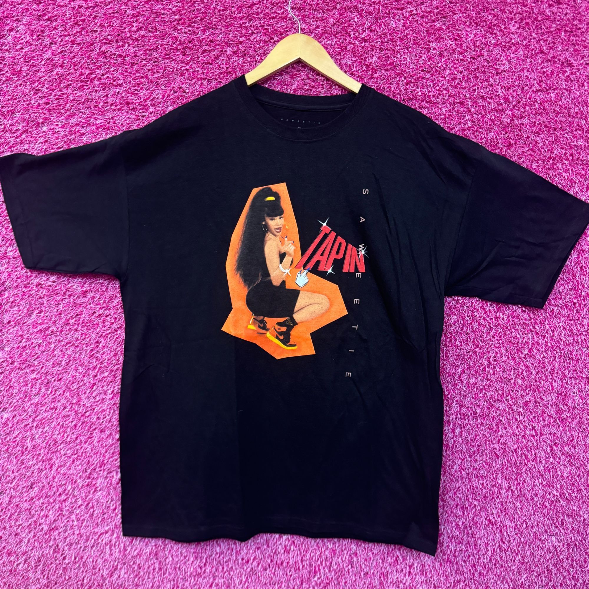 Rap Tees Sweetie Tap In Twerk Art Pretty Bitch Music Hip Hop Tee XL Size US XL / EU 56 / 4 - 1 Thumbnail