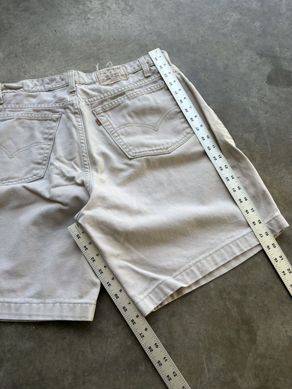 Levi's Levi’s 545 Vintage Cream Denim Shorts Jorts Skater 90s Size US 38 / EU 54 - 6 Thumbnail