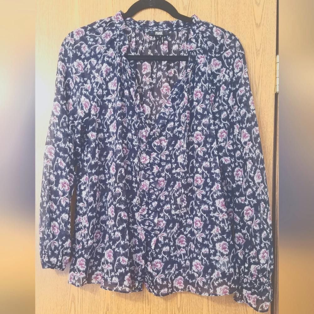 Paige Paige Floral Long Sleeve Blouse Size Medium Size M / US 6-8 / IT 42-44 - 1 Thumbnail