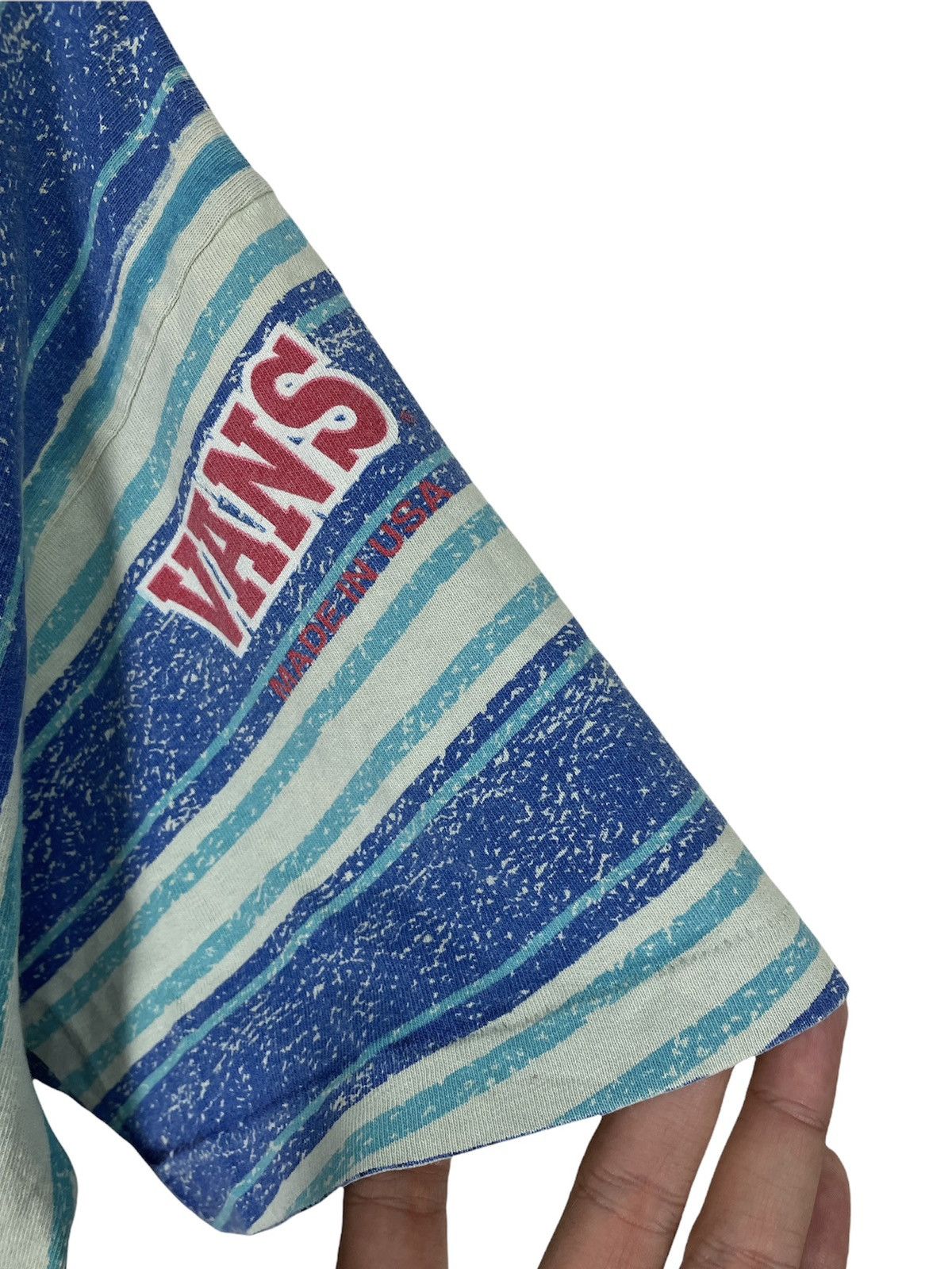 Vans × Vintage Vintage Vans AOP Tee – Made in USA 90s Skate Grail (Sz L) Size US L / EU 52-54 / 3 - 11 Thumbnail