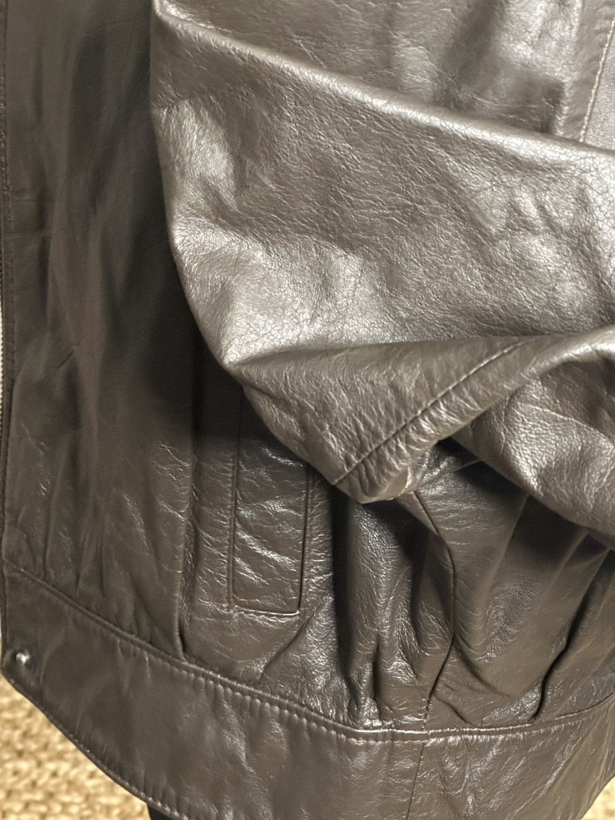 Vintage Vintage COMINT brown oversized leather bomber jacket Size S Size US S / EU 44-46 / 1 - 4 Thumbnail