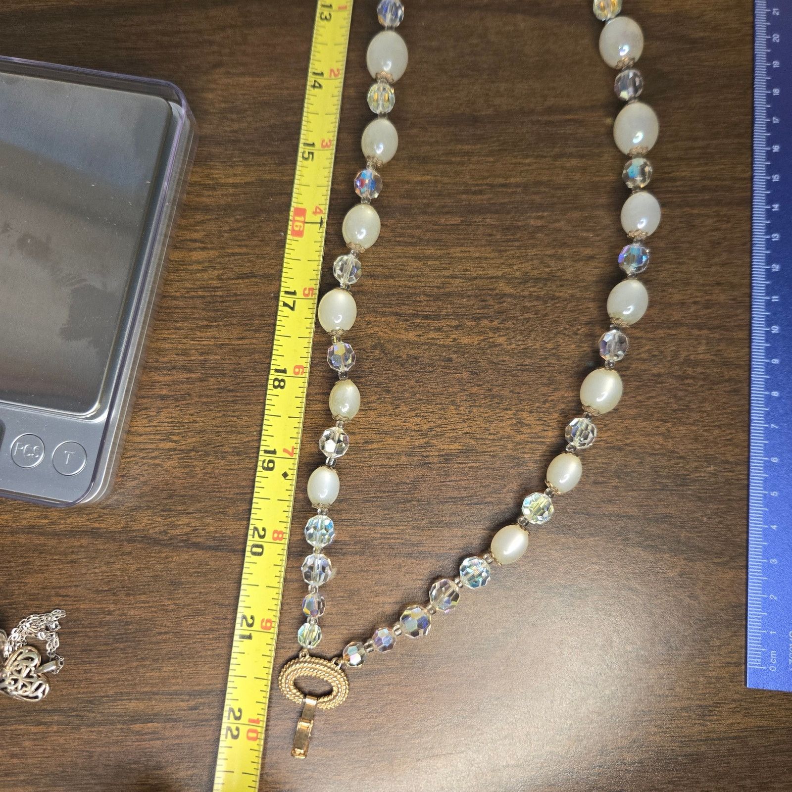 Marella Vintage Marvella Moonglow & Crystal Double Strand Necklace Size ONE SIZE - 6 Thumbnail