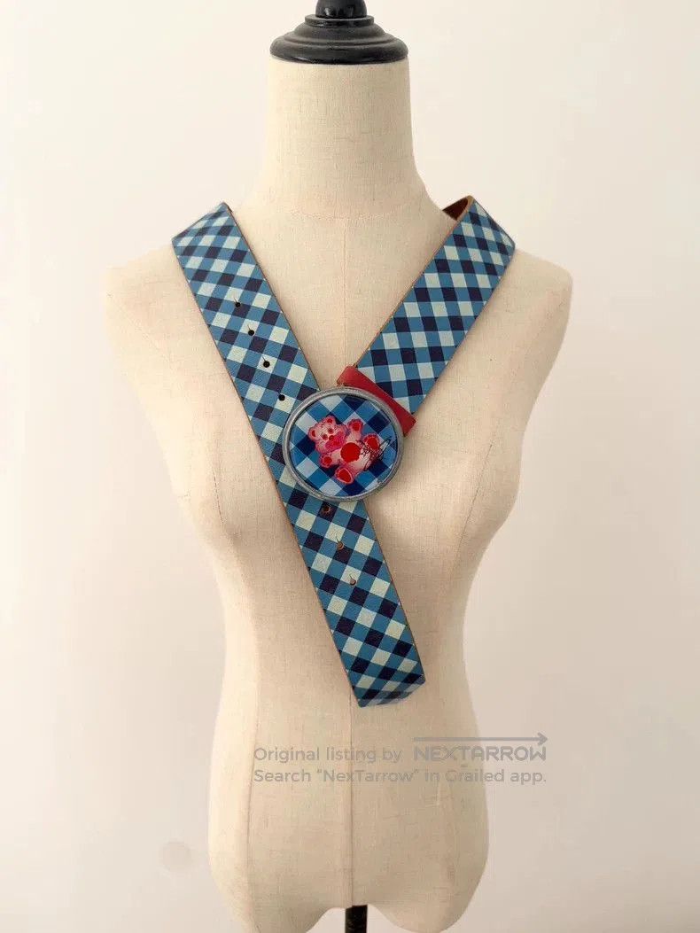 Vivienne Westwood Vivienne Westwood Red Blue Plaid Leather Belt . Size ONE SIZE - 1 Thumbnail