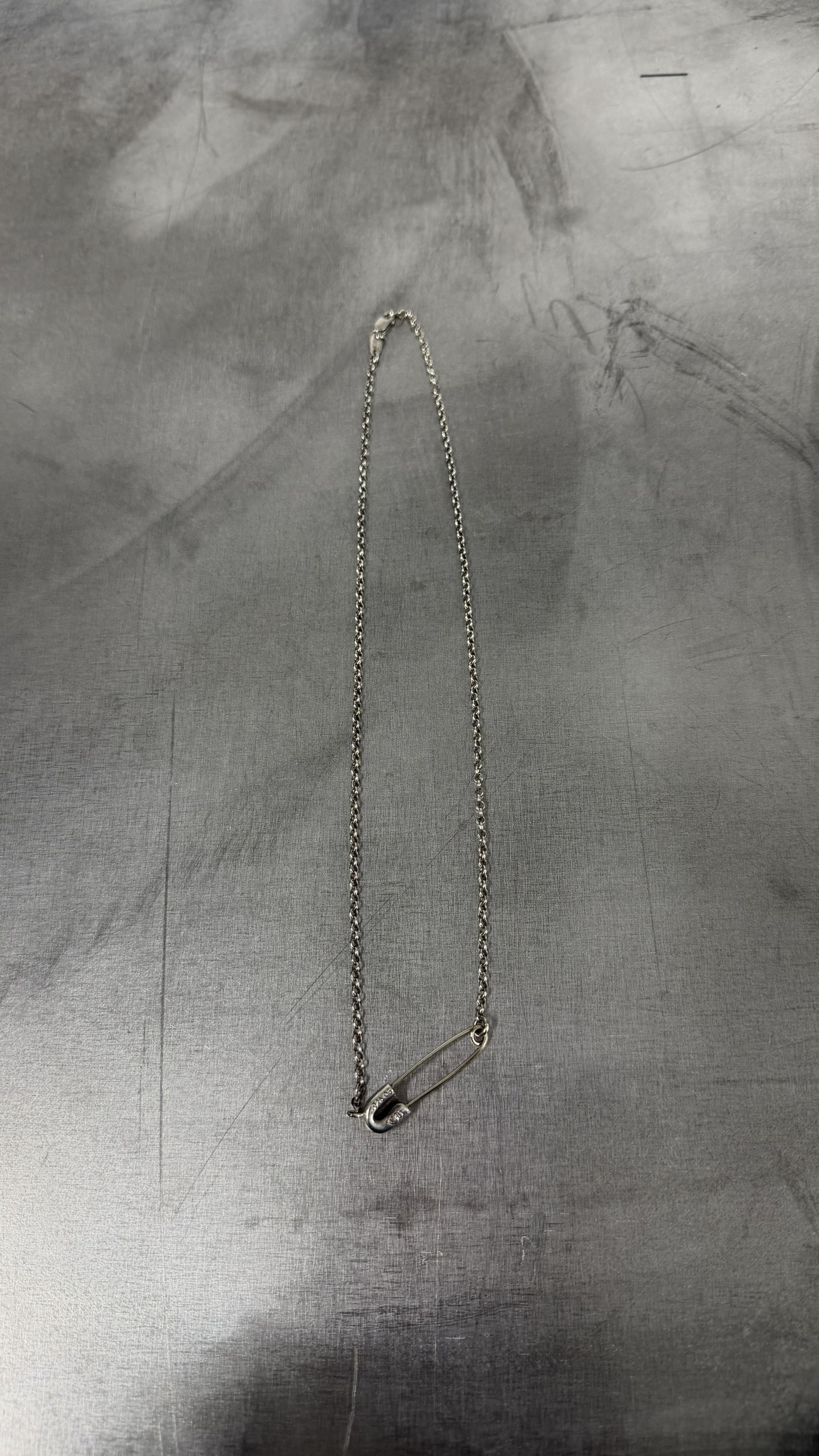 Chrome Hearts CHROME HEARTS SILVER SAFETY PIN NECKLACE CHAIN Size ONE SIZE - 2 Thumbnail