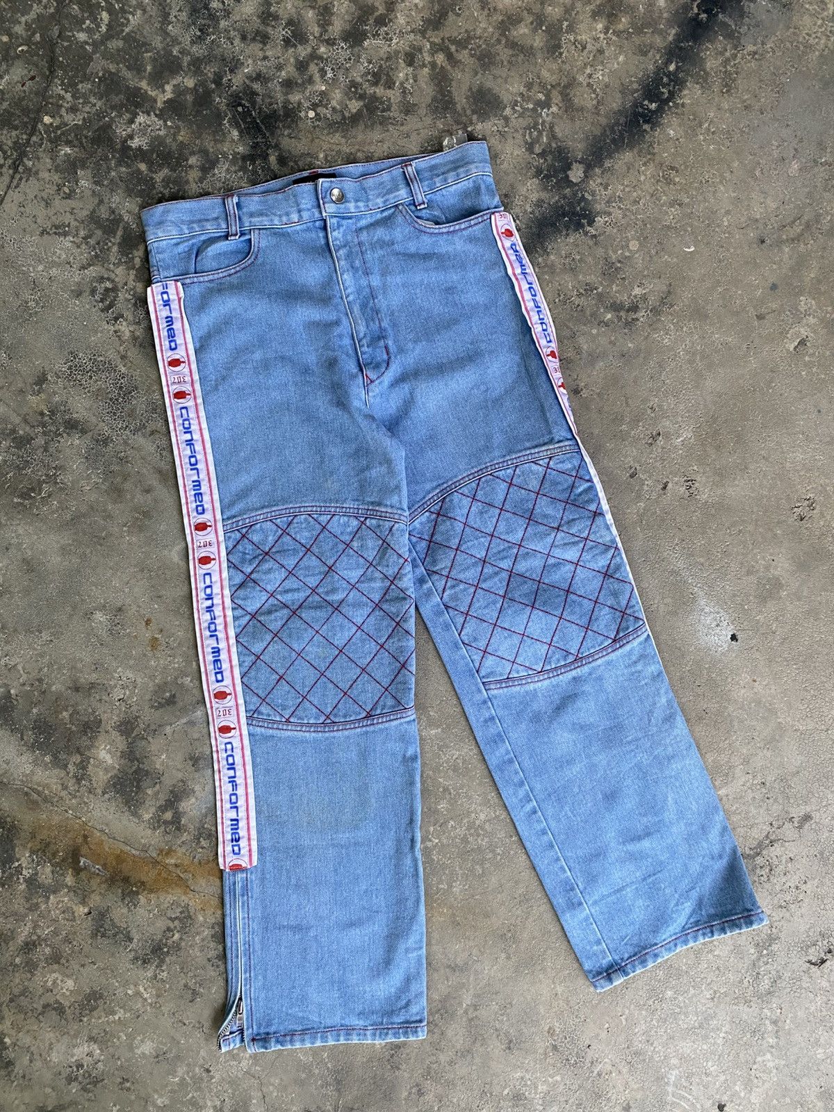 Japanese Brand M.Y.OB NYC Rappers style Jeans with Zipper Leg Size US 34 / EU 50 - 1 Thumbnail
