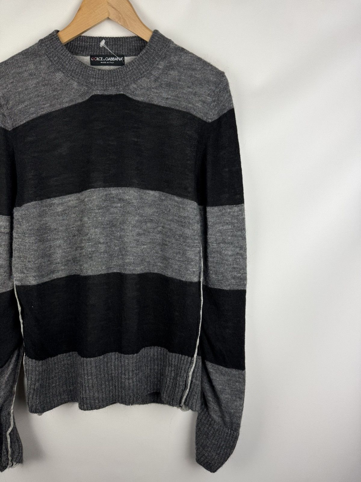 Dolce & Gabbana Dolce & Gabbana Avant-garde Striped Wool Sweater Pullover Size US M / EU 48-50 / 2 - 3 Thumbnail