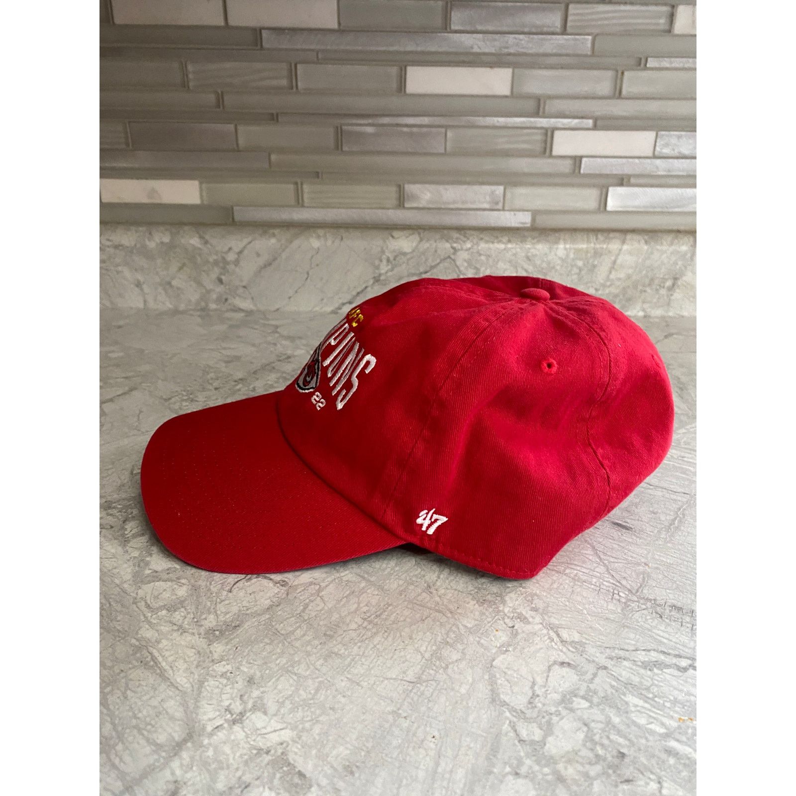 47 Brand Kansas City Chiefs 2022 AFC Champs Strapback Hat Size ONE SIZE - 3 Thumbnail