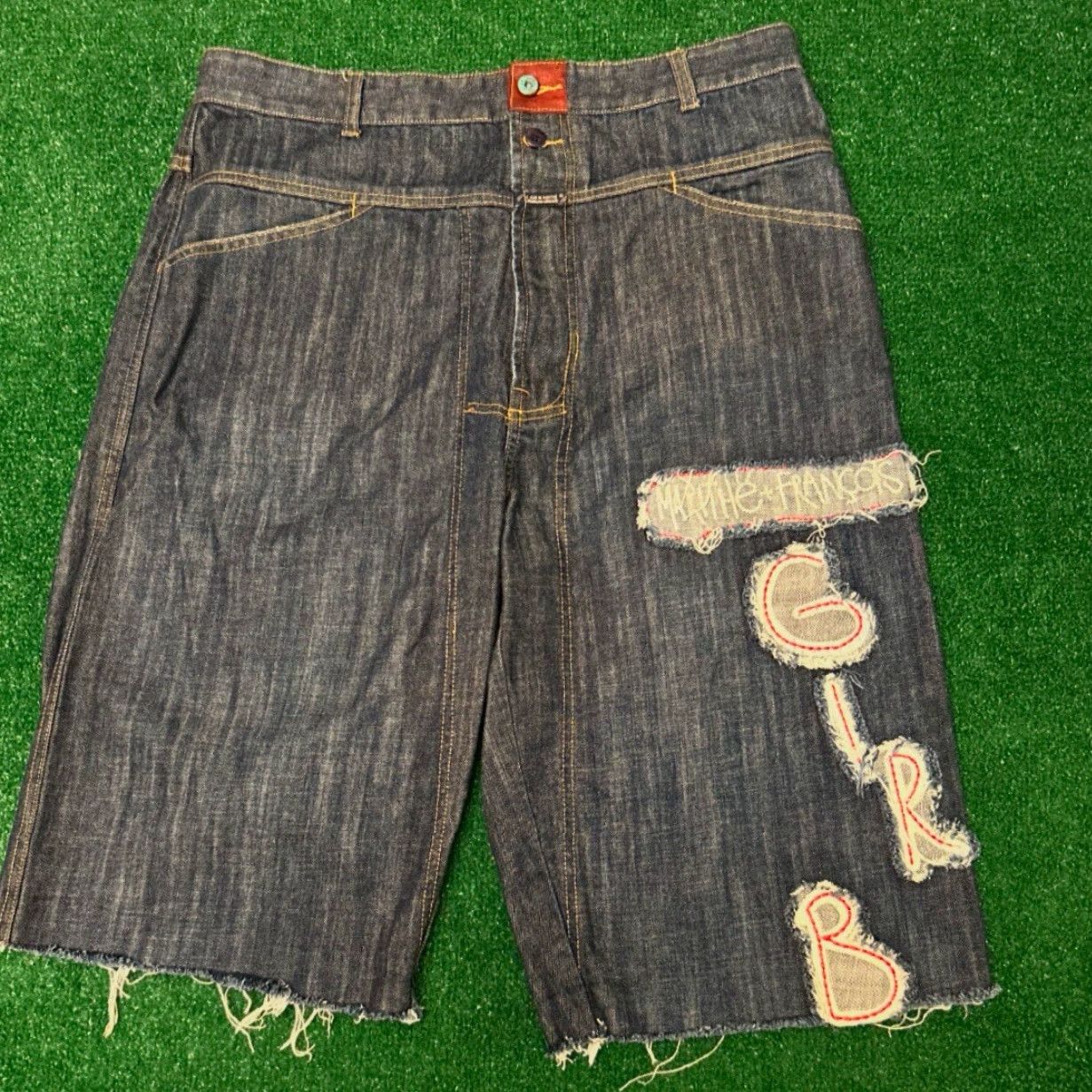 Vintage VINTAGE Girbaud MFG Baggy Hip Hop Skater Jeans Cut Off Shorts Sz 36 Jorts JNCO Grunge Y2K Boys Mens Size US 36 / EU 52 - 4 Thumbnail