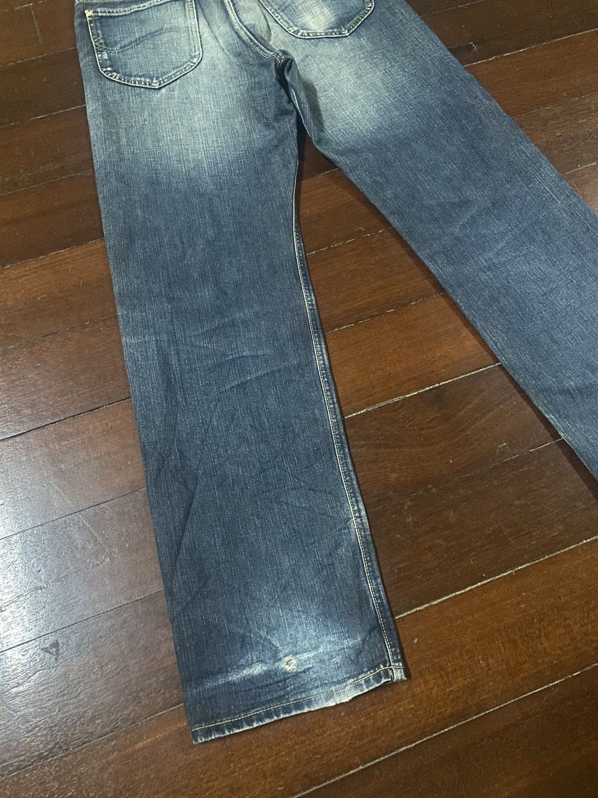 Lee VINTAGE LEE RIDERS SELVEDGE RUSTY MUDWASH DISTRESSED DENIM Size US 35 - 15 Thumbnail