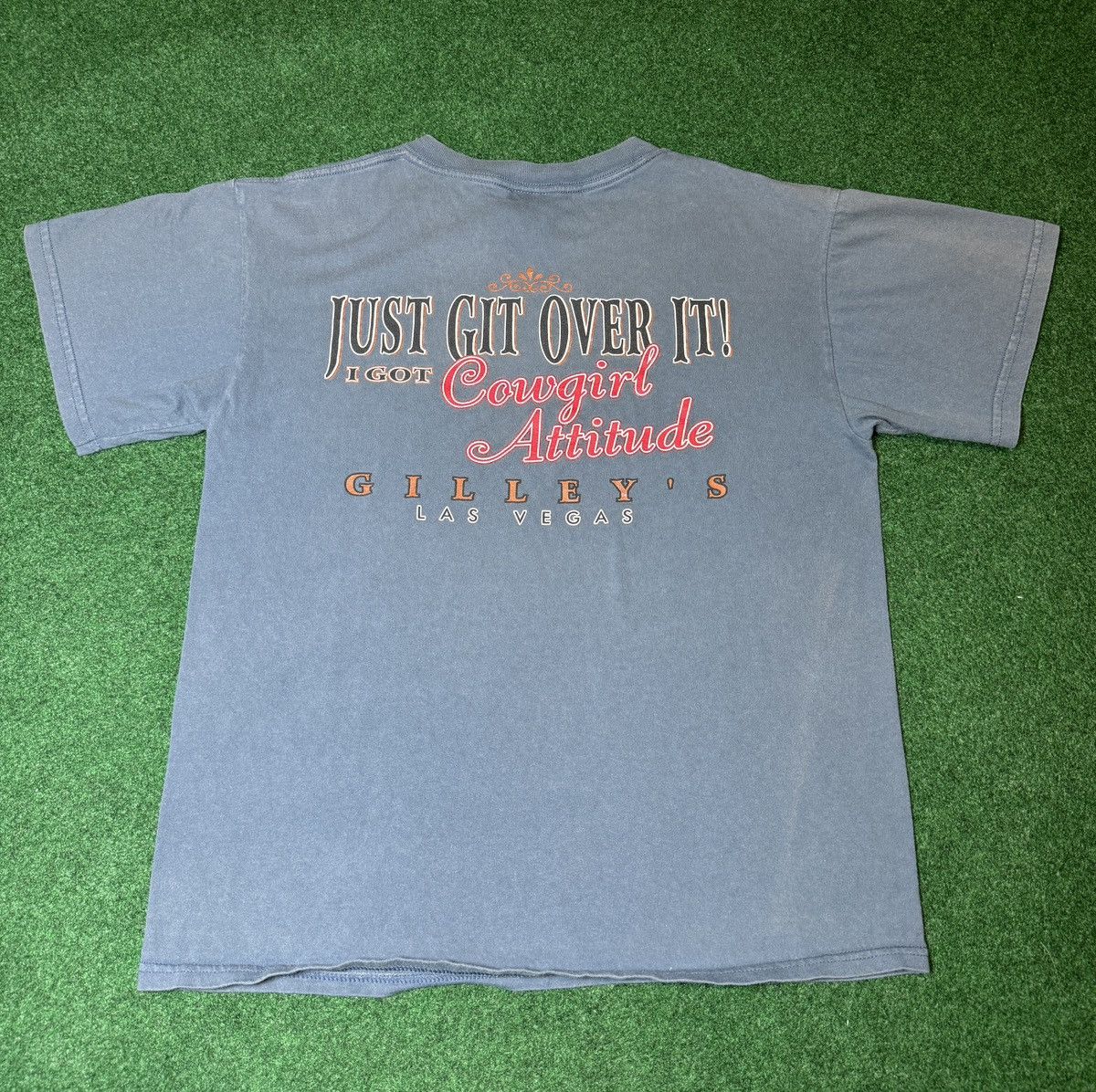Tultex × Vintage Vintage 90s Gilleys Urban Cowboy Honky Tonk Cowgirl T Shirt Size L / US 10 / IT 46 - 1 Thumbnail