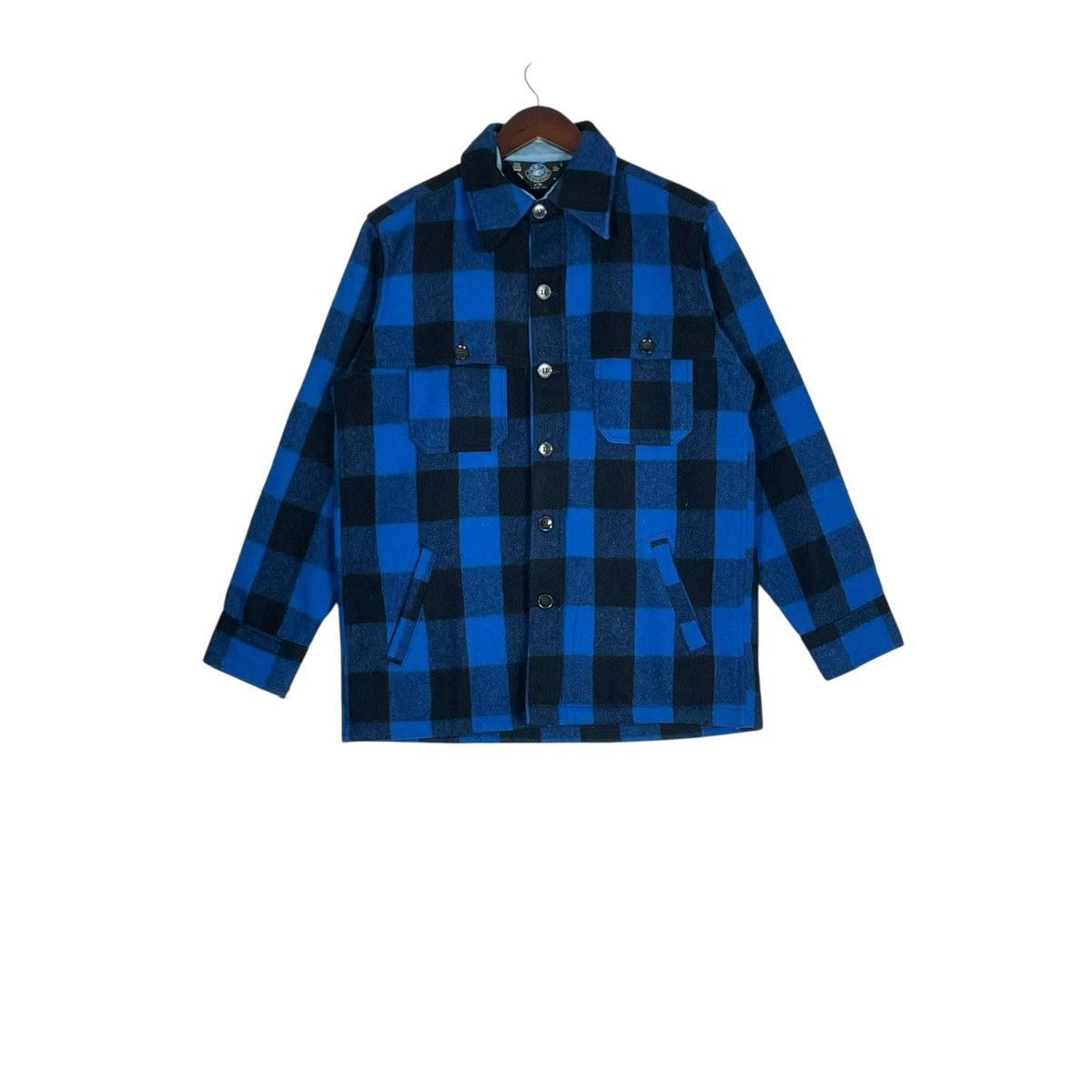 Other Vintage 90s Swanndri Wool Tartan Jacket - Blue Button Up Size US M / EU 48-50 / 2 - 6 Thumbnail