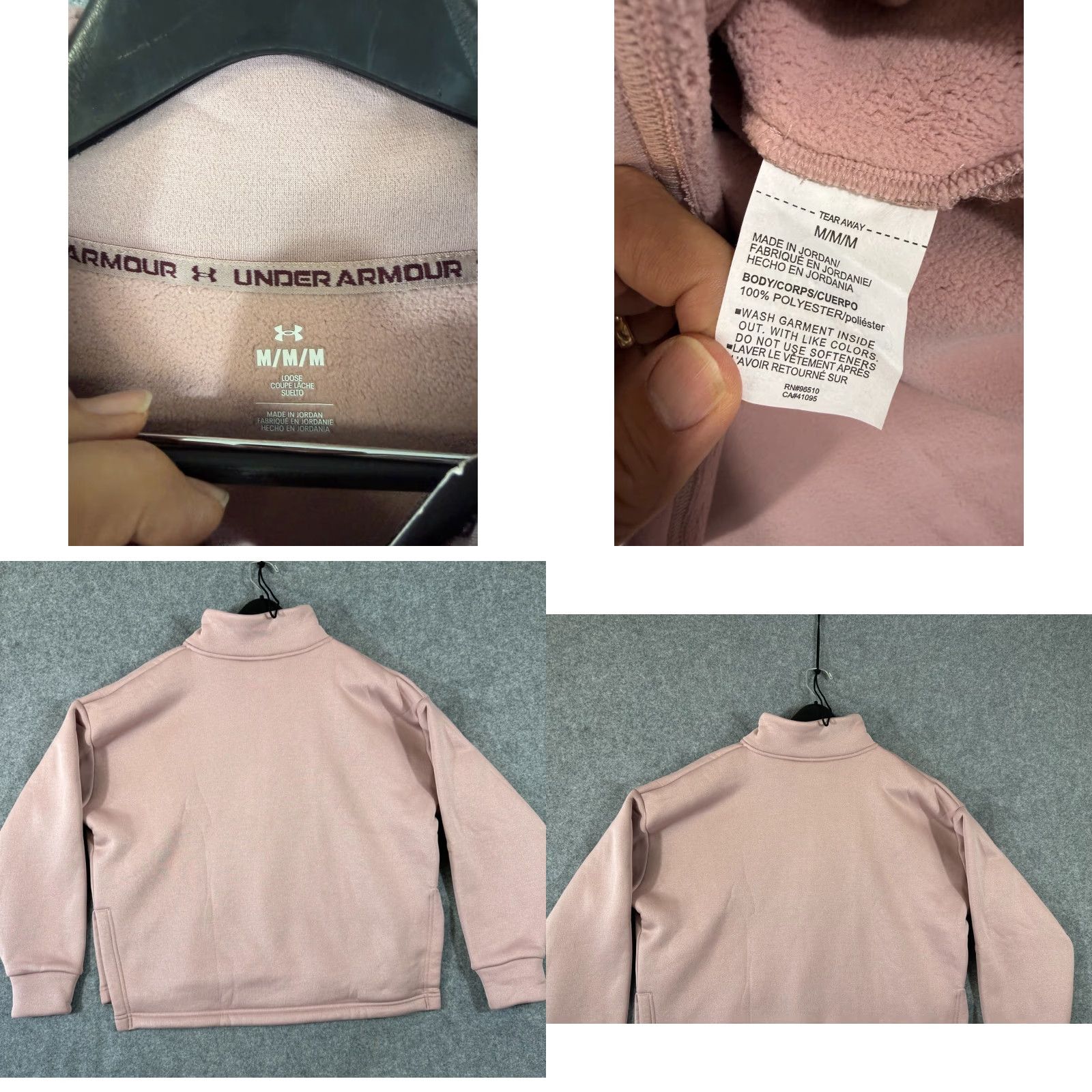 Under Armour Under Armour Fleece Jacket Womens M Pink Half-Zip Pullover Loose Mock Neck NWT Size M / US 6-8 / IT 42-44 - 8 Thumbnail