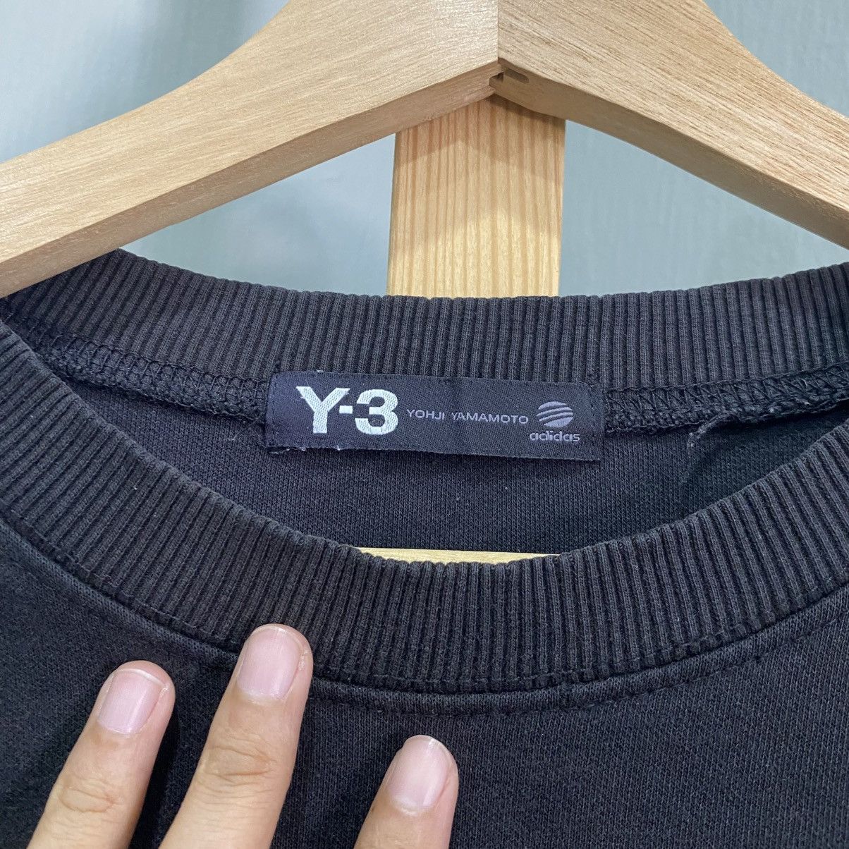 Adidas × Y-3 Adidas Y-3 Yohji Yamamoto Stacked Logo Sweatshirt Black Size US XL / EU 56 / 4 - 12 Thumbnail