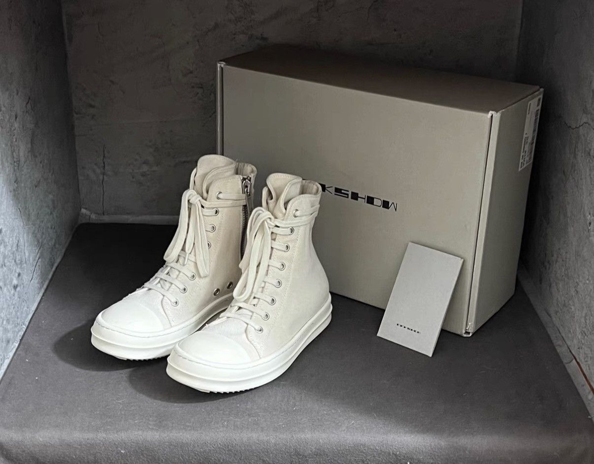 Rick Owens Rick Owens DRKSHDW Canvas Pentagram Panel Sneakers Size US 5 / IT 35 - 2 Thumbnail