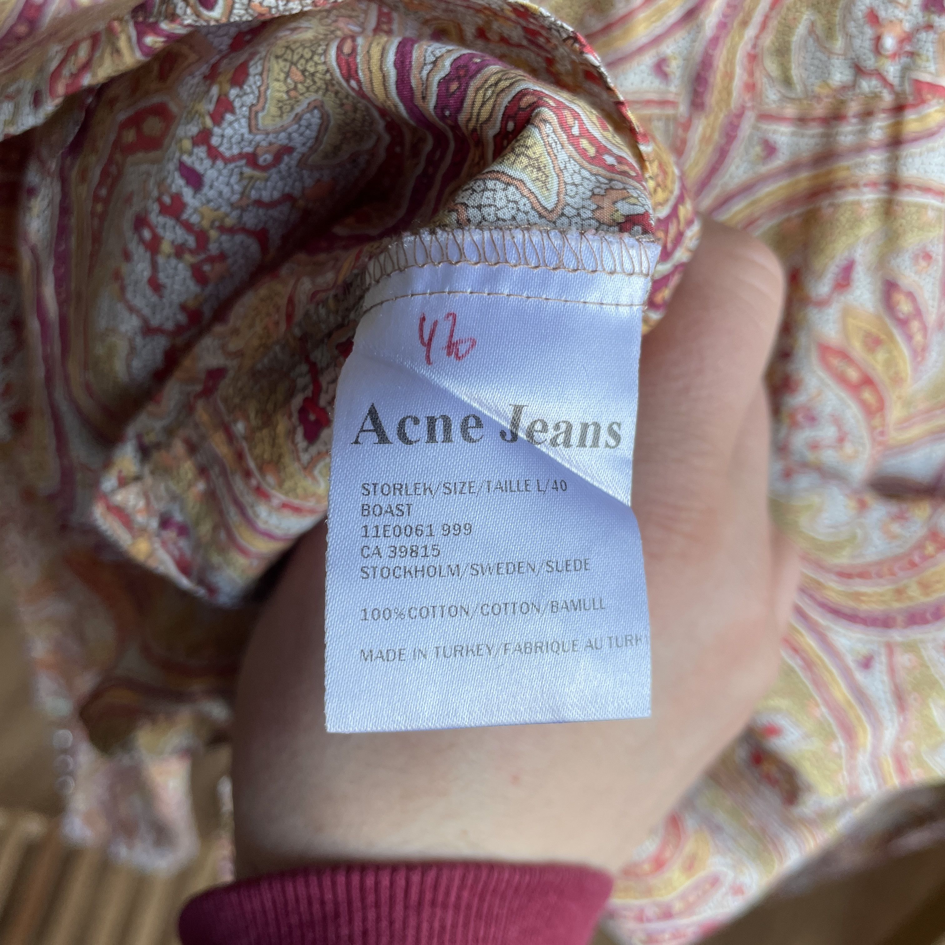 Acne Studios Acne Jeans Acne Studios Vintage Womens Boast Paisley Blouse Size L / US 10 / IT 46 - 8 Thumbnail