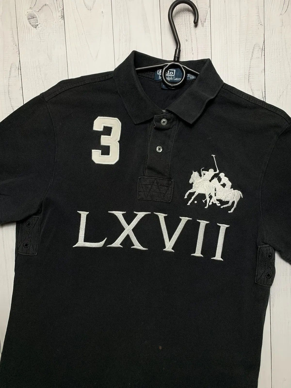 Polo Ralph Lauren Vintage polo Ralph Lauren black big logo number distressed Size US M / EU 48-50 / 2 - 5 Thumbnail