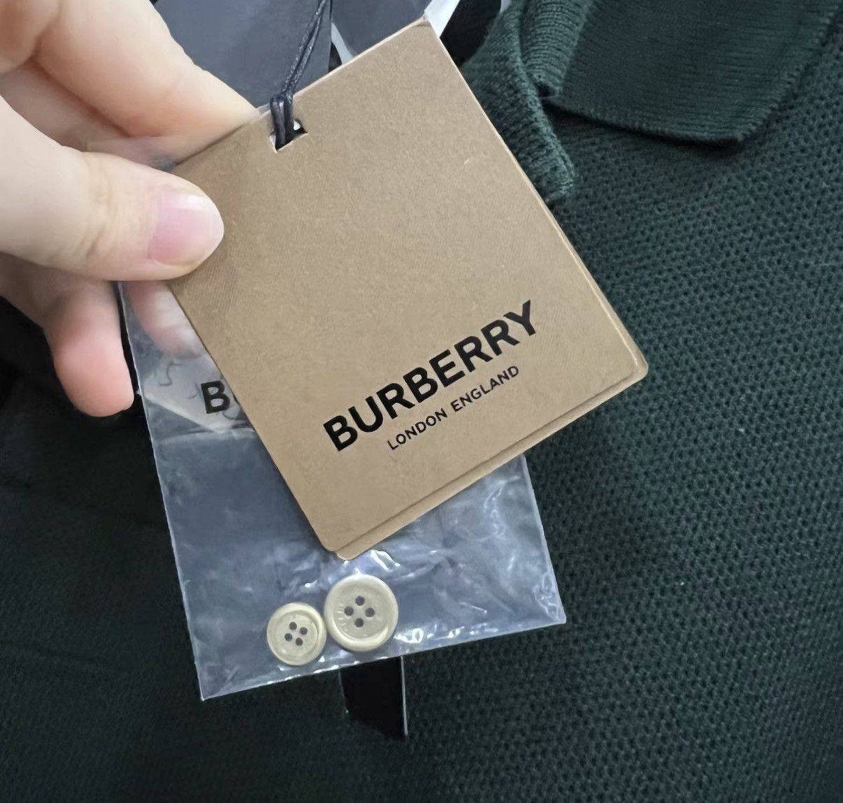 Burberry Burberry Dark Green Knight Long-sleeve Polo Shirt J41 Size US M / EU 48-50 / 2 - 5 Thumbnail