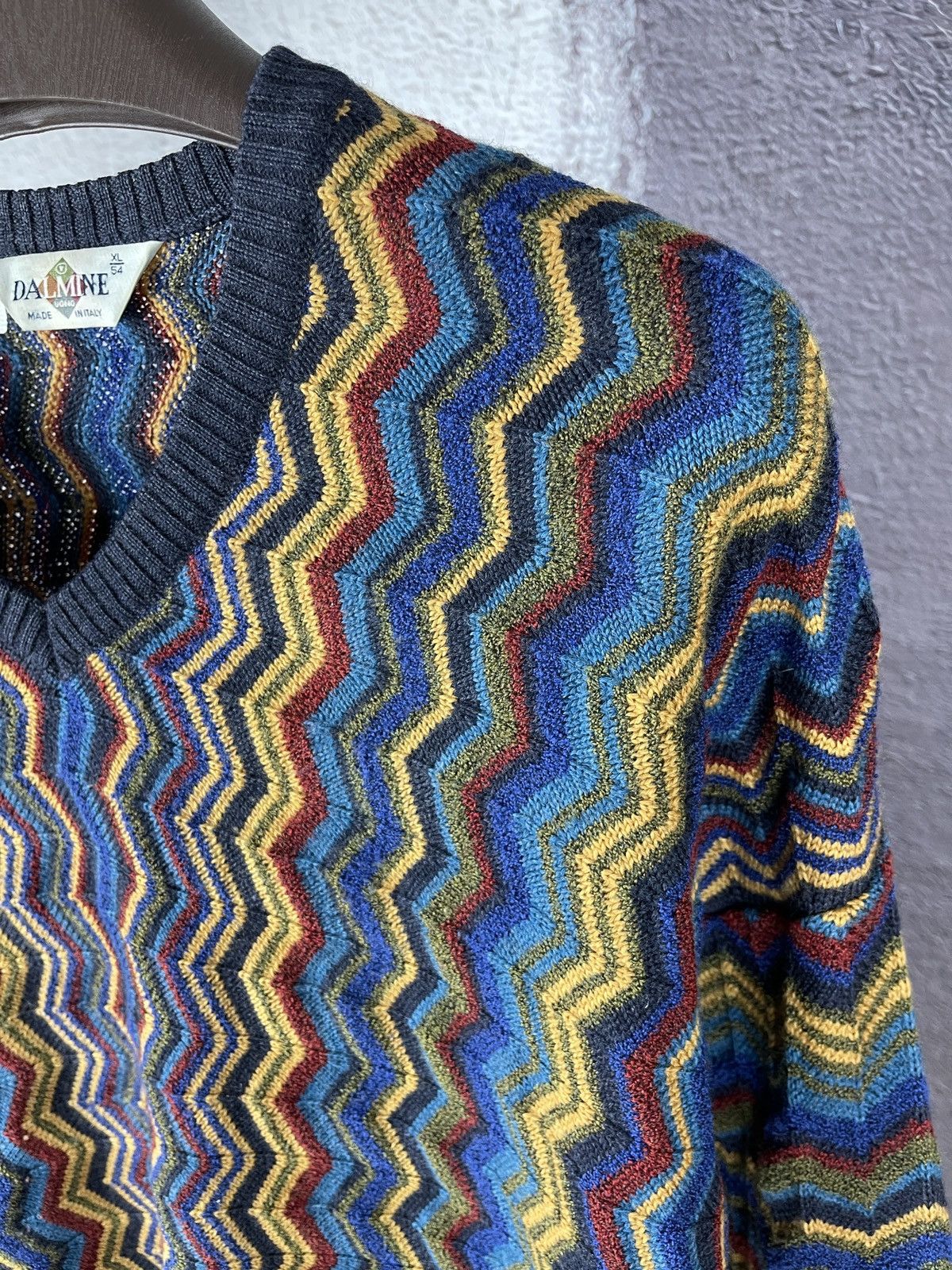 Dalmine Dalmine vintage cable knit coloured sweater coogi style wool Size US XL / EU 56 / 4 - 9 Thumbnail