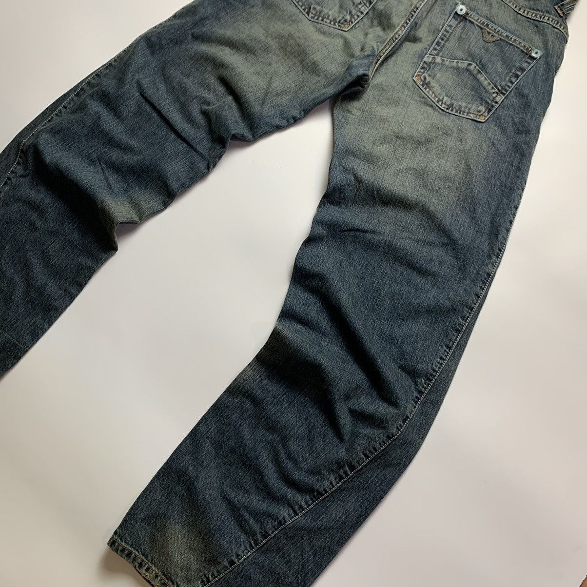 Giorgio Armani VERY RARE Y2K VINTAGE ARMANI BIG LOGO FADED DENIM JEANS 00s Size US 30 / EU 46 - 12 Thumbnail