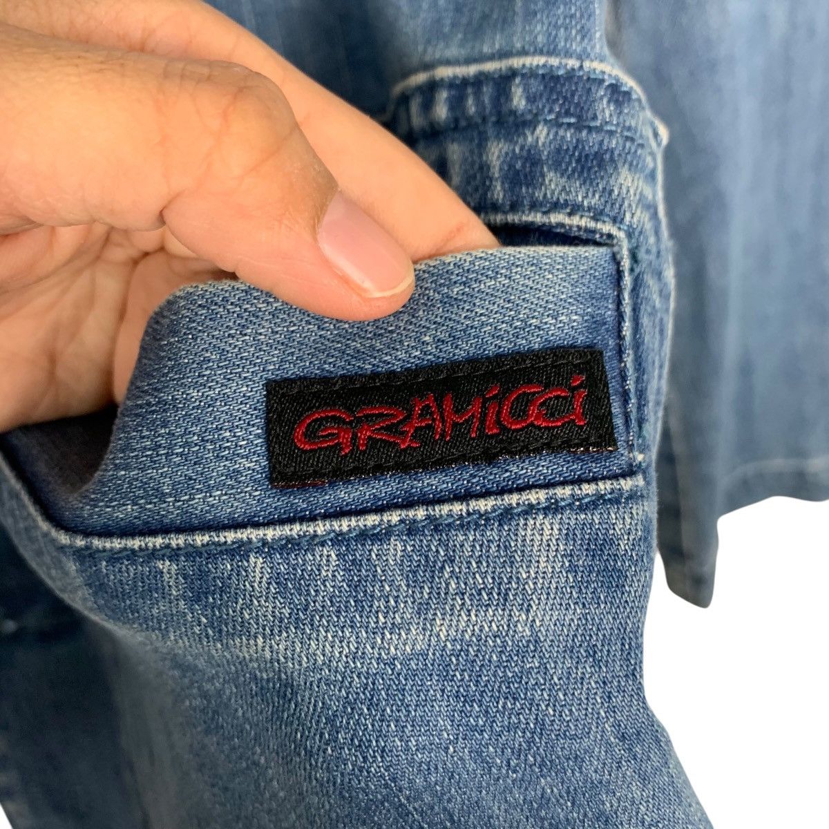 Gramicci GRAMICCI Embroidery Small Logo Work Denim Jacket #2145-C95 Size US XL / EU 56 / 4 - 14 Thumbnail