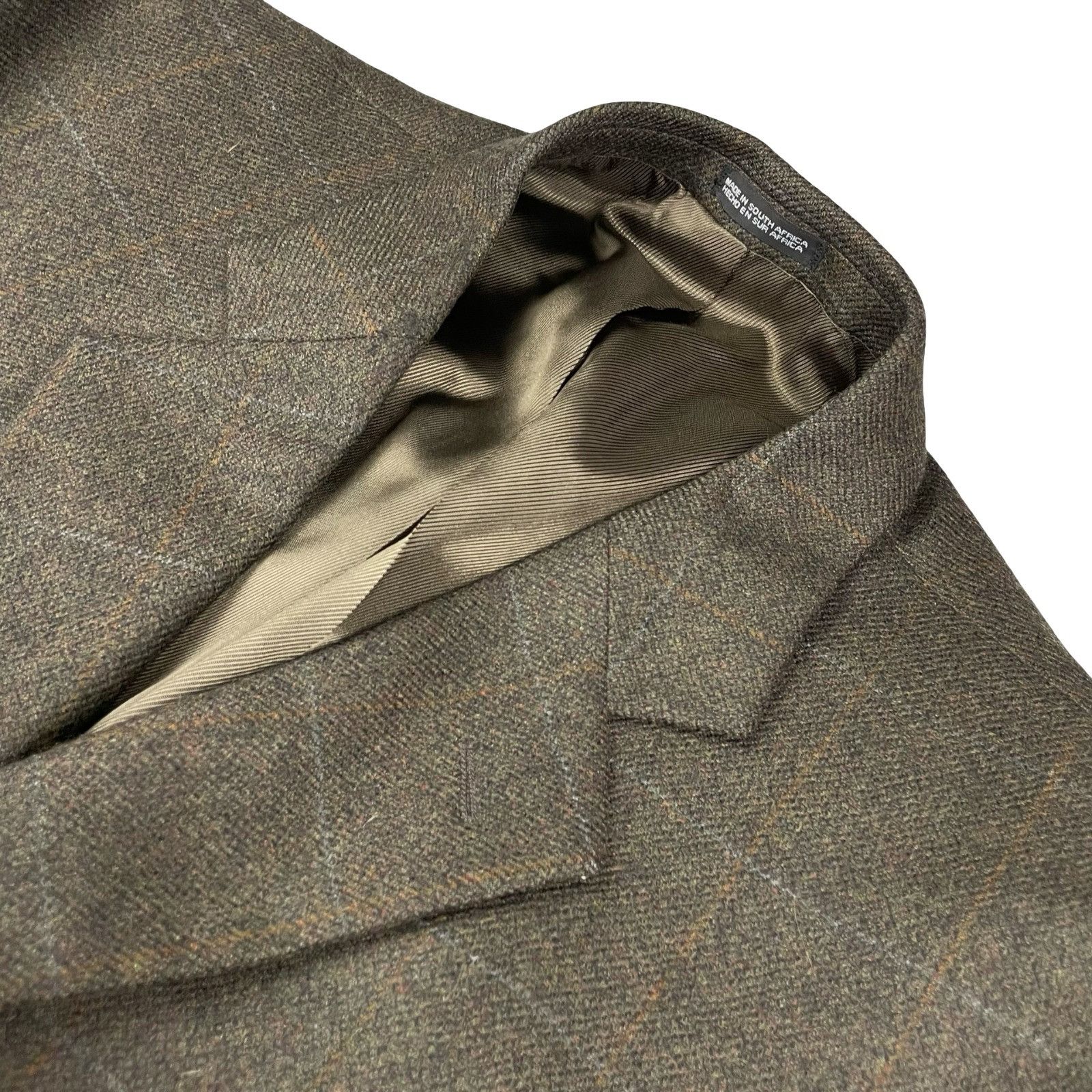 Stafford Stafford Men's Wool/Cashmere 3-Button Blazer Brown/Green/Blu Size 44R - 1 Thumbnail