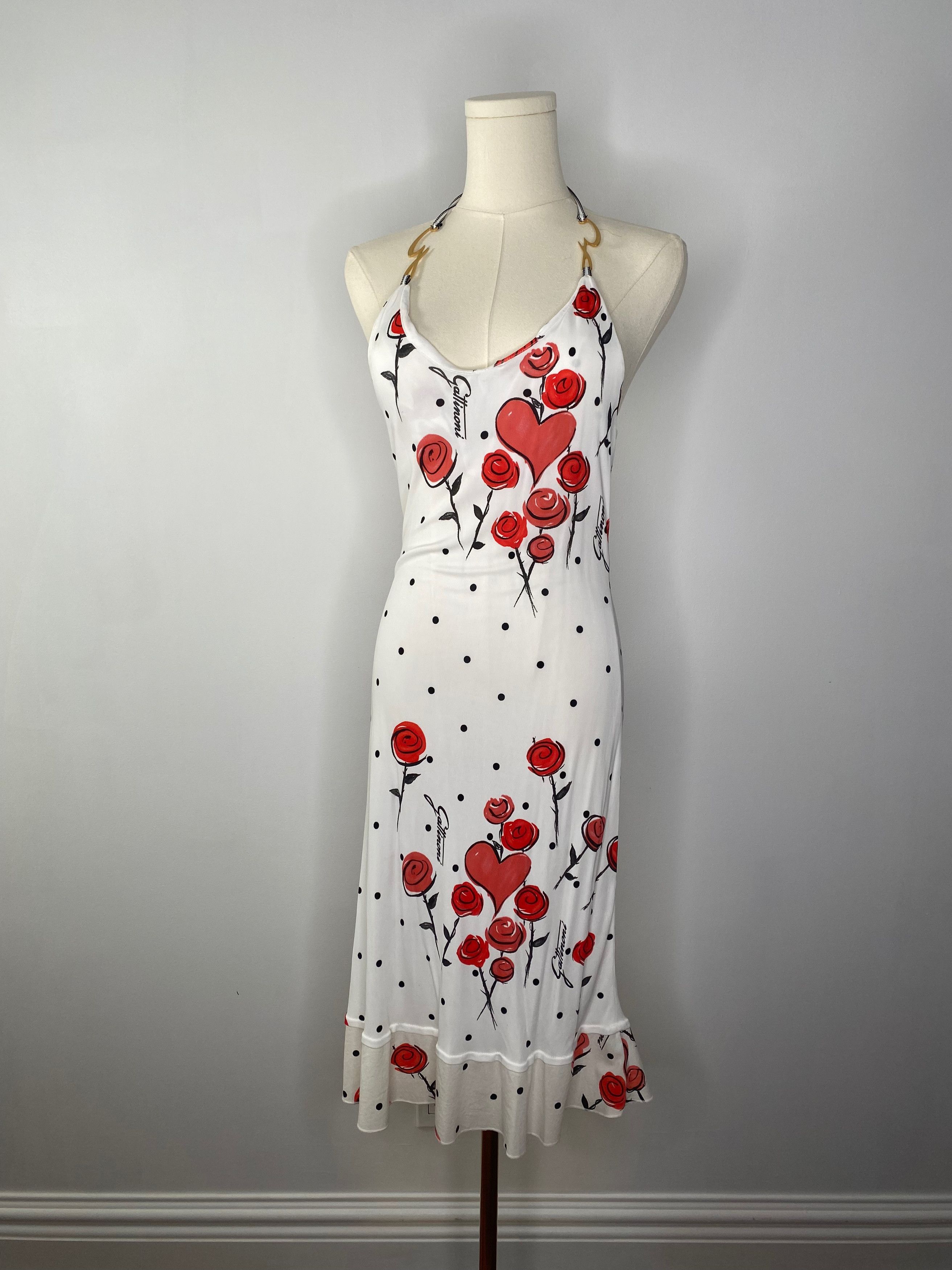 Vintage Gattinoni Jeans - White rose dress Size ONE SIZE - 7 Thumbnail