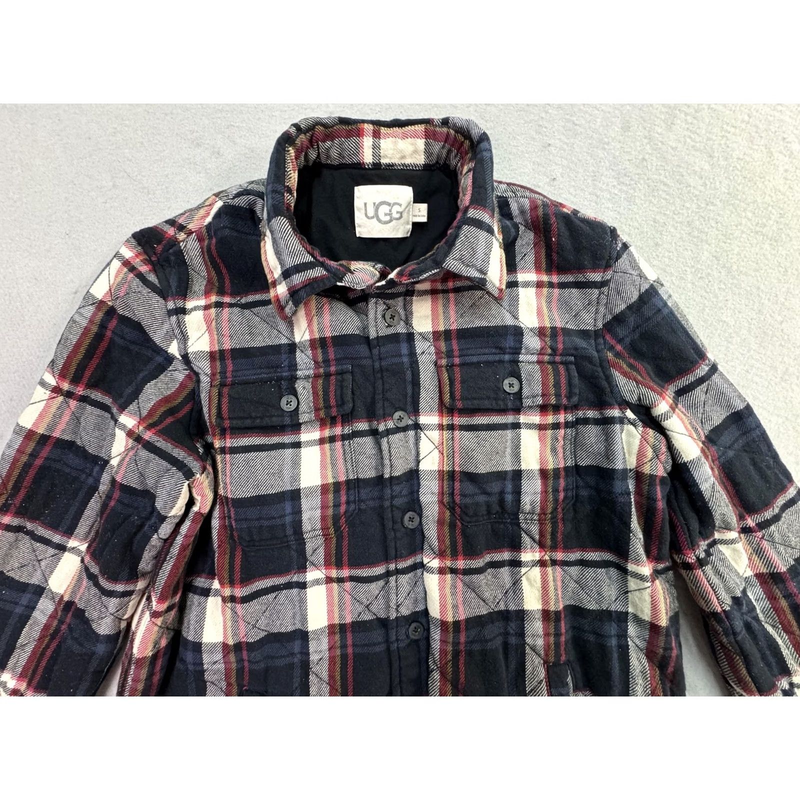 Ugg UGG Jacket Small Blue Plaid Quilted Flannel Button Front Lined Warm Unisex Size US S / EU 44-46 / 1 - 4 Thumbnail