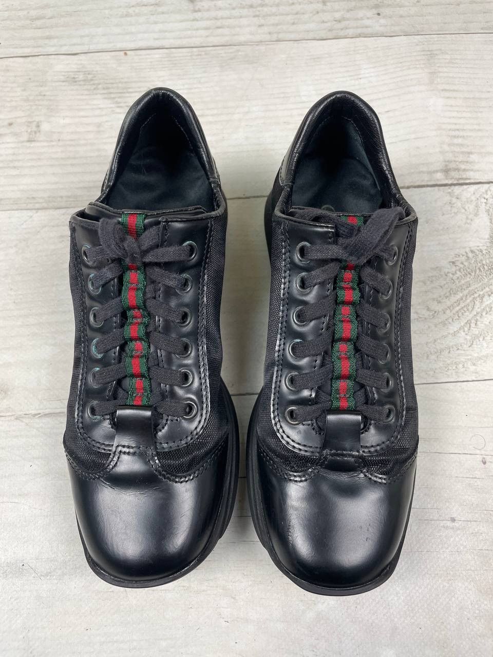 Gucci Vintage Gucci Leather Sneakers GG Size US 5.5 / IT 35.5 - 5 Thumbnail