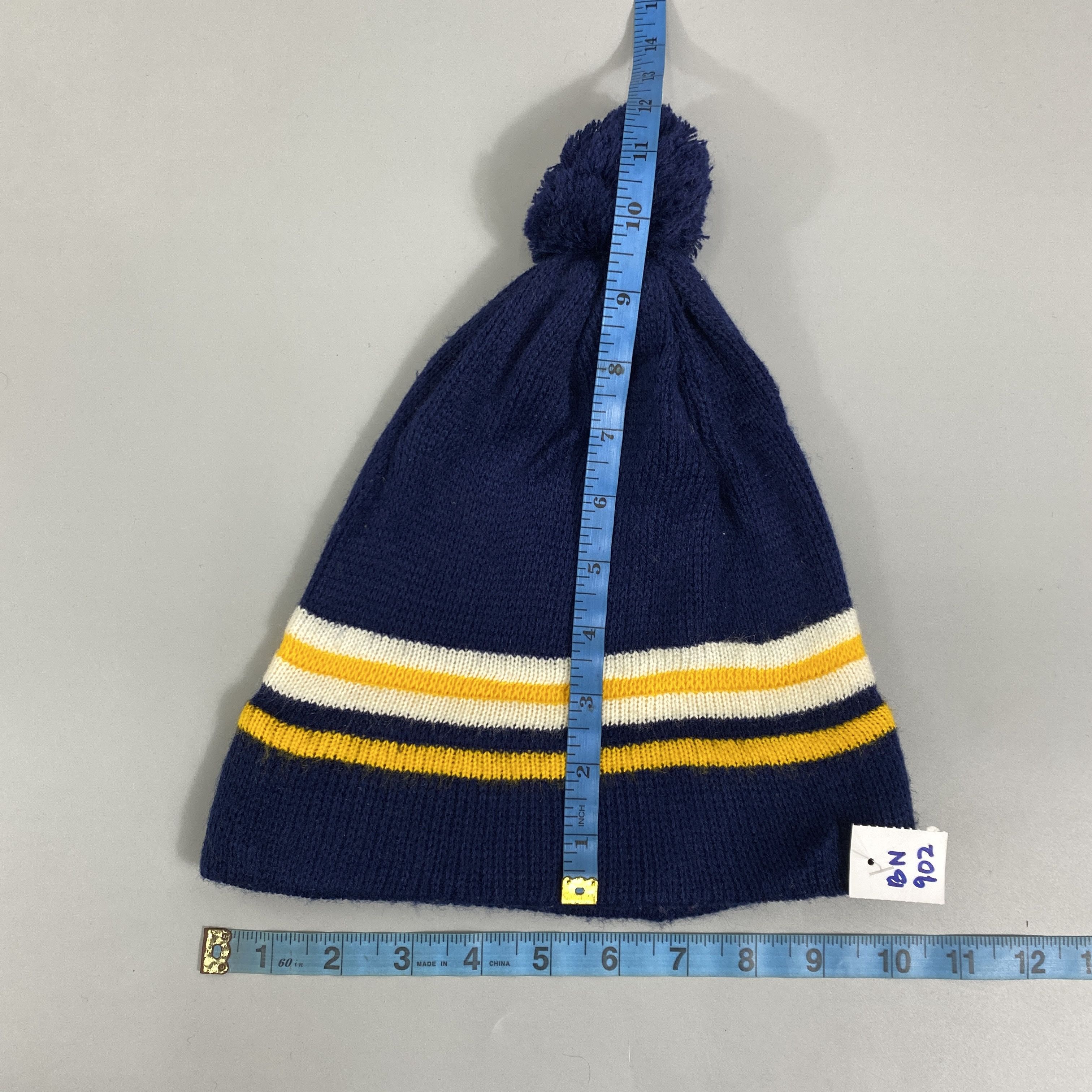 Japanese Brand Stripe Snow Cap Beanie Hat Pom Pom -BN902 Size ONE SIZE - 5 Thumbnail